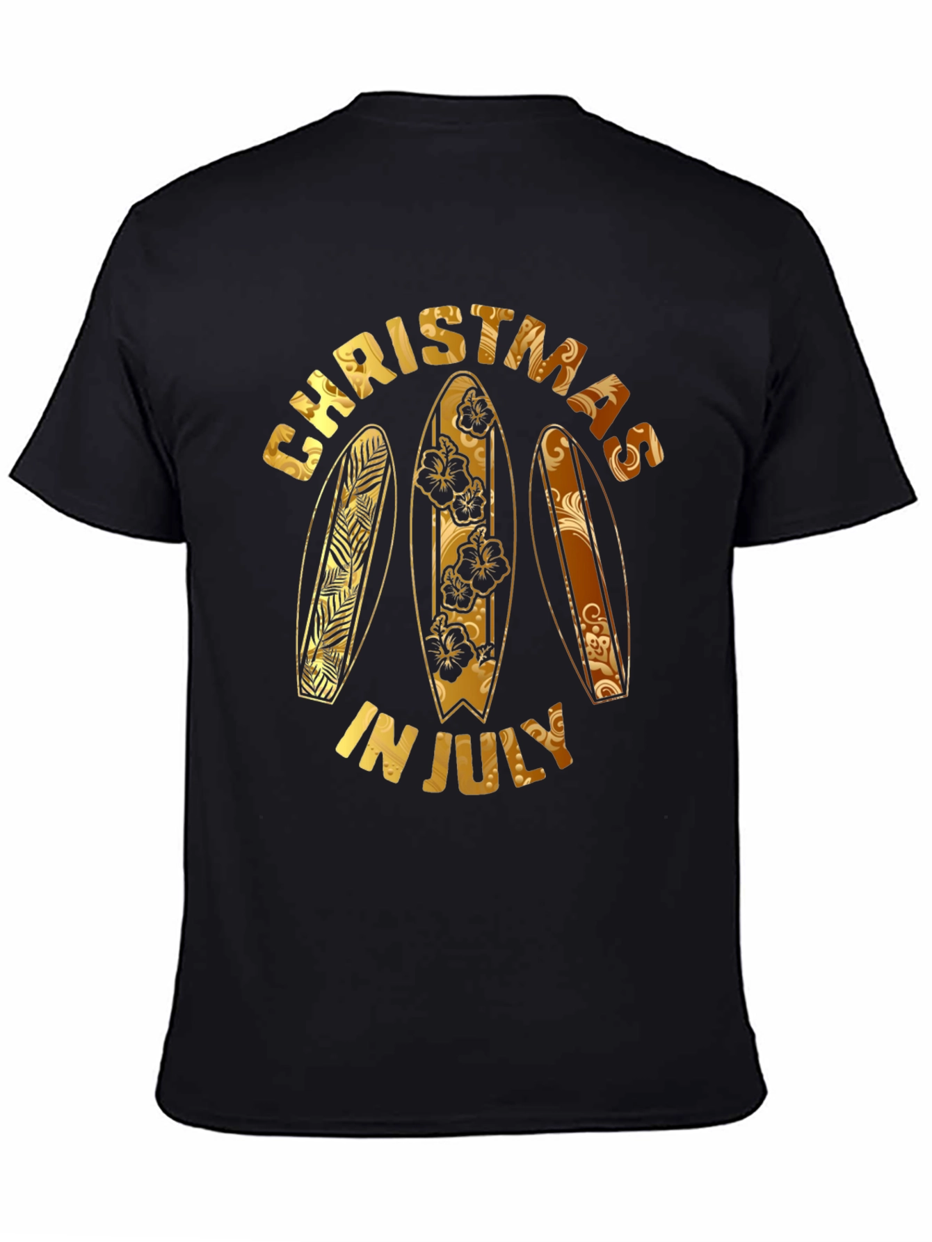 Christmas in July Surfboard Graphic Tee