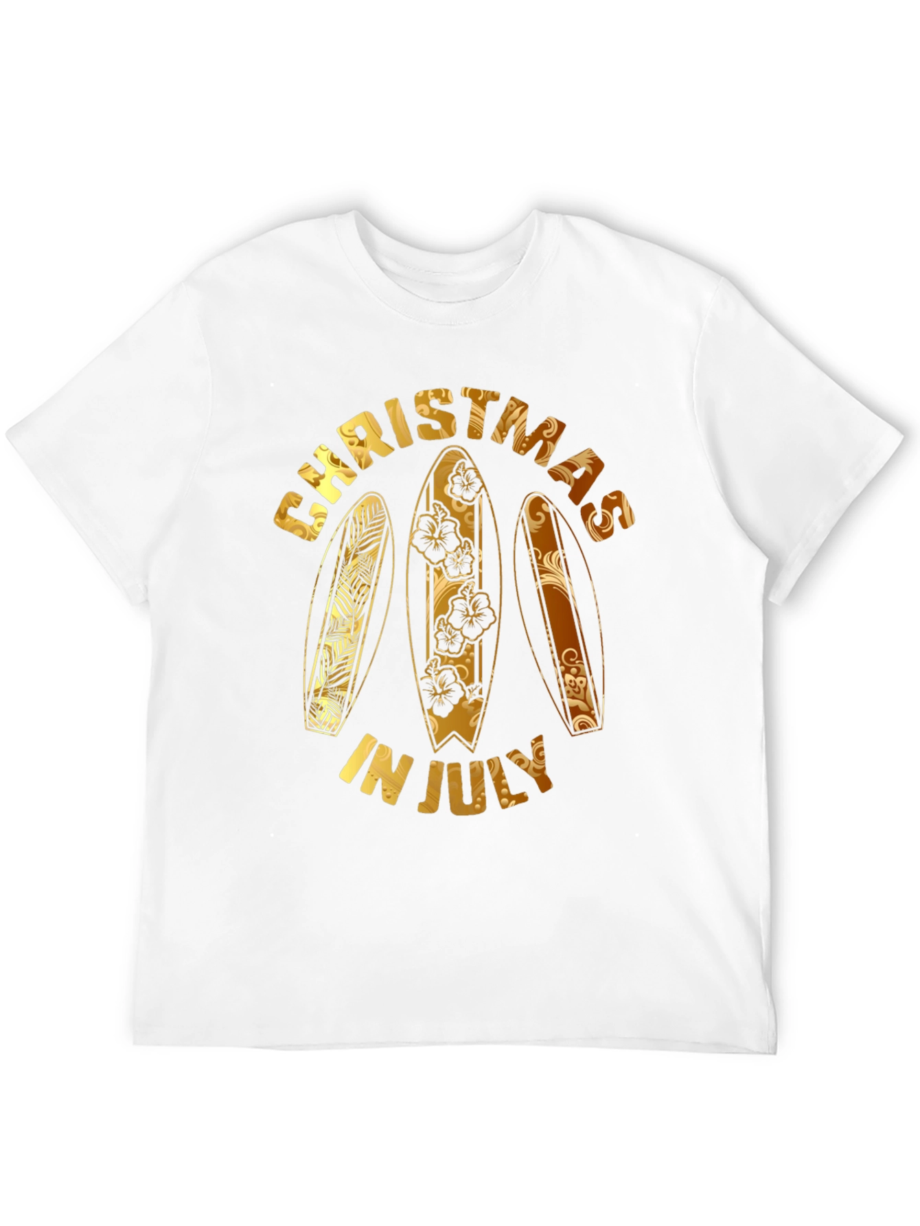 Christmas in July Surfboard Graphic Tee