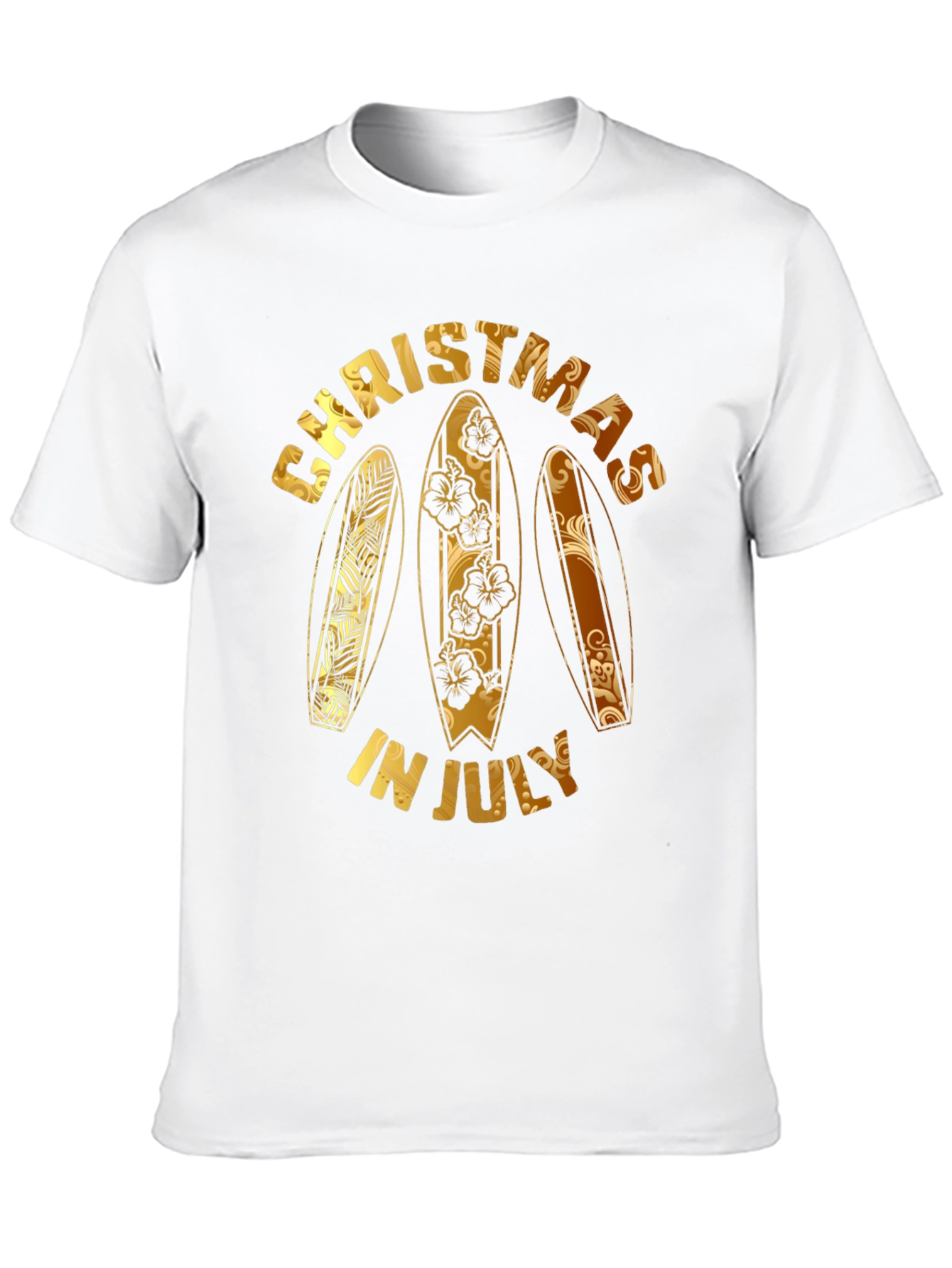 Christmas in July Surfboard Graphic Tee