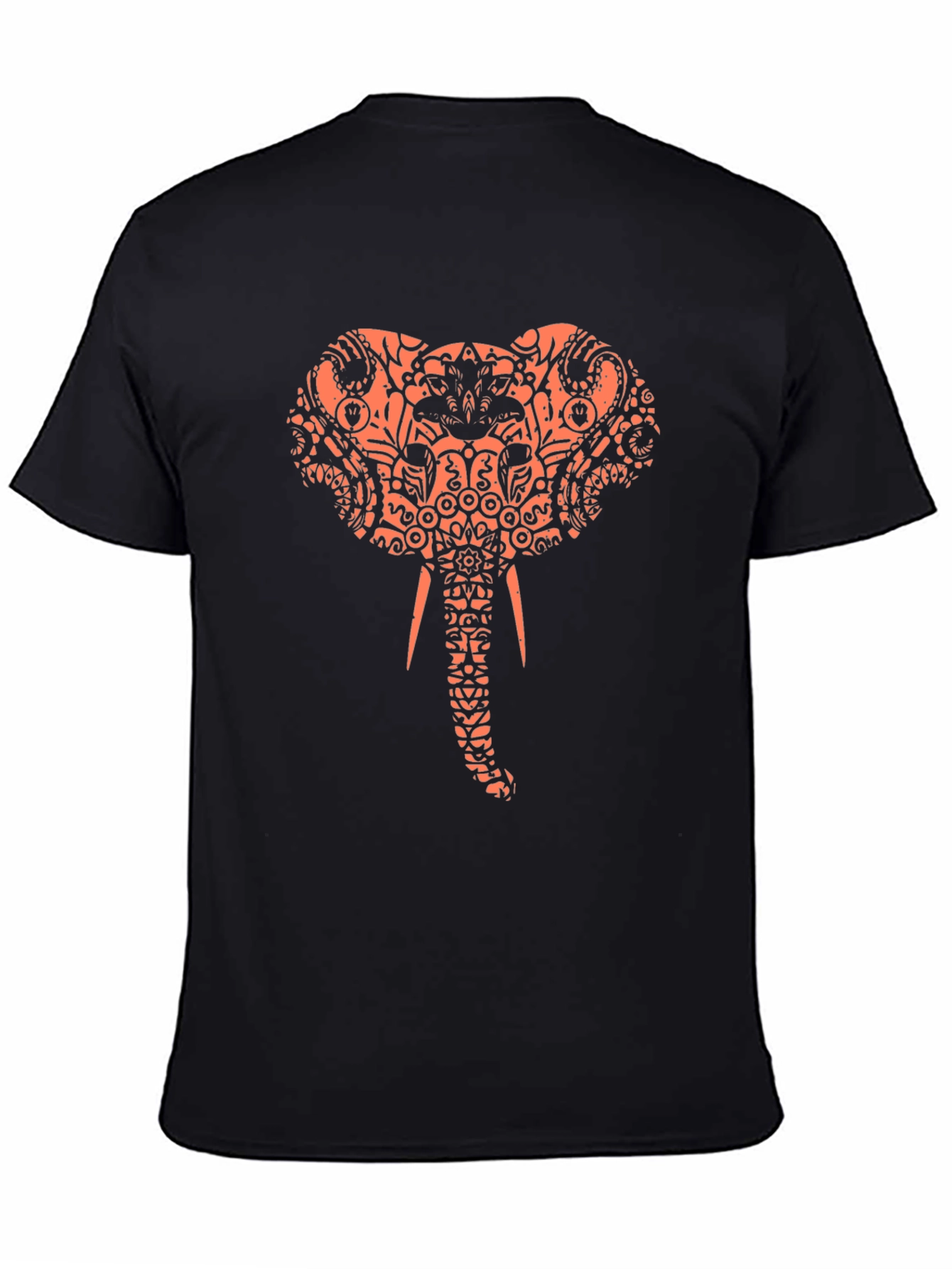 Elephant Print Black T-Shirt