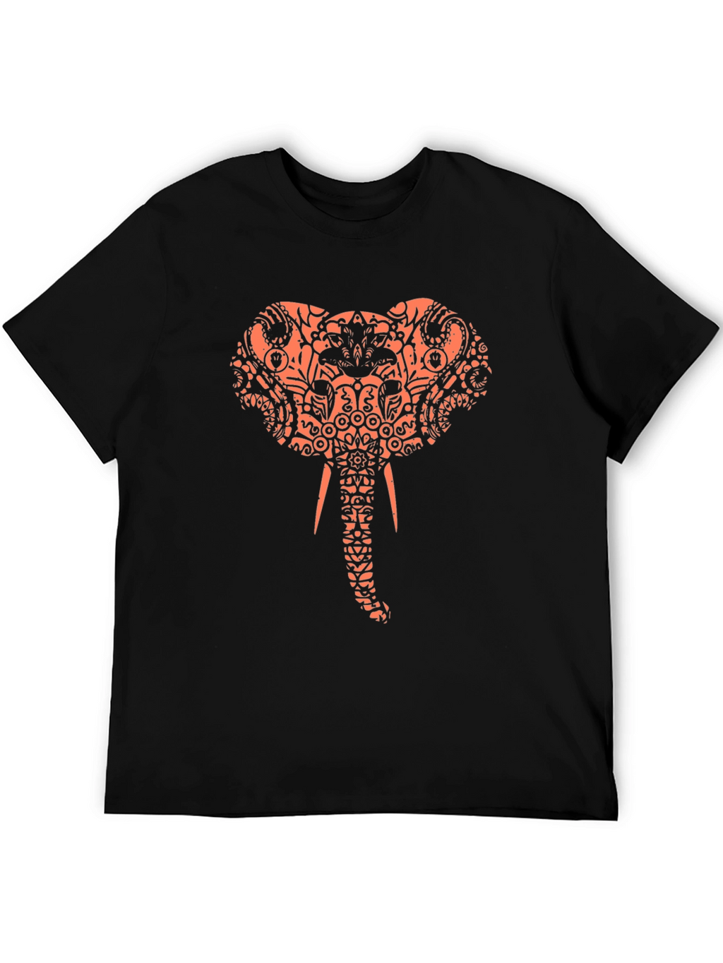 Elephant Print Black T-Shirt
