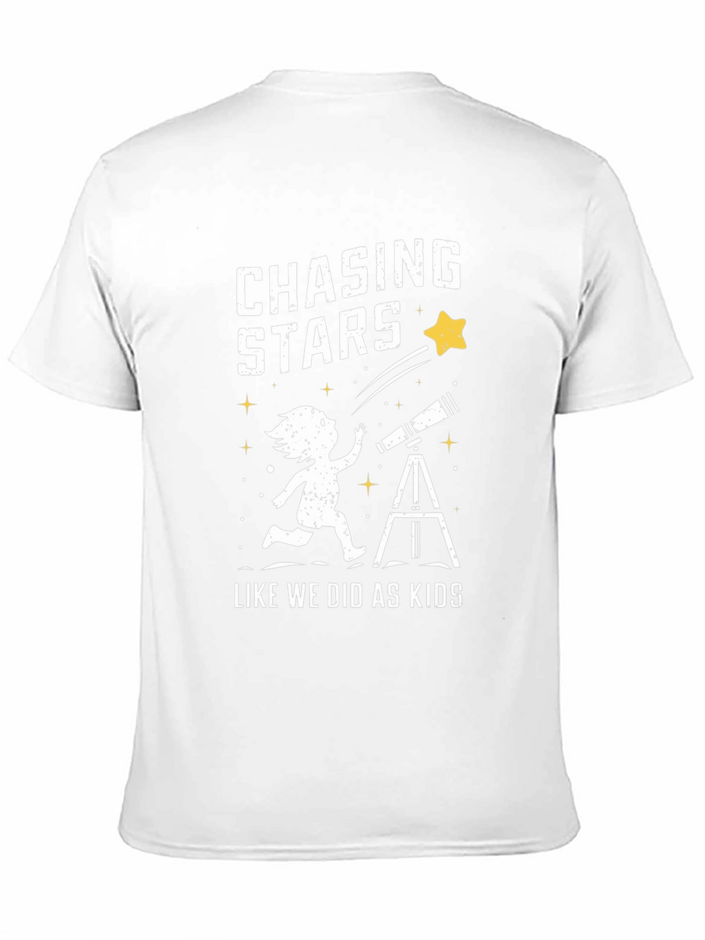 Chasing Stars Graphic Tee - Black Cotton T-Shirt