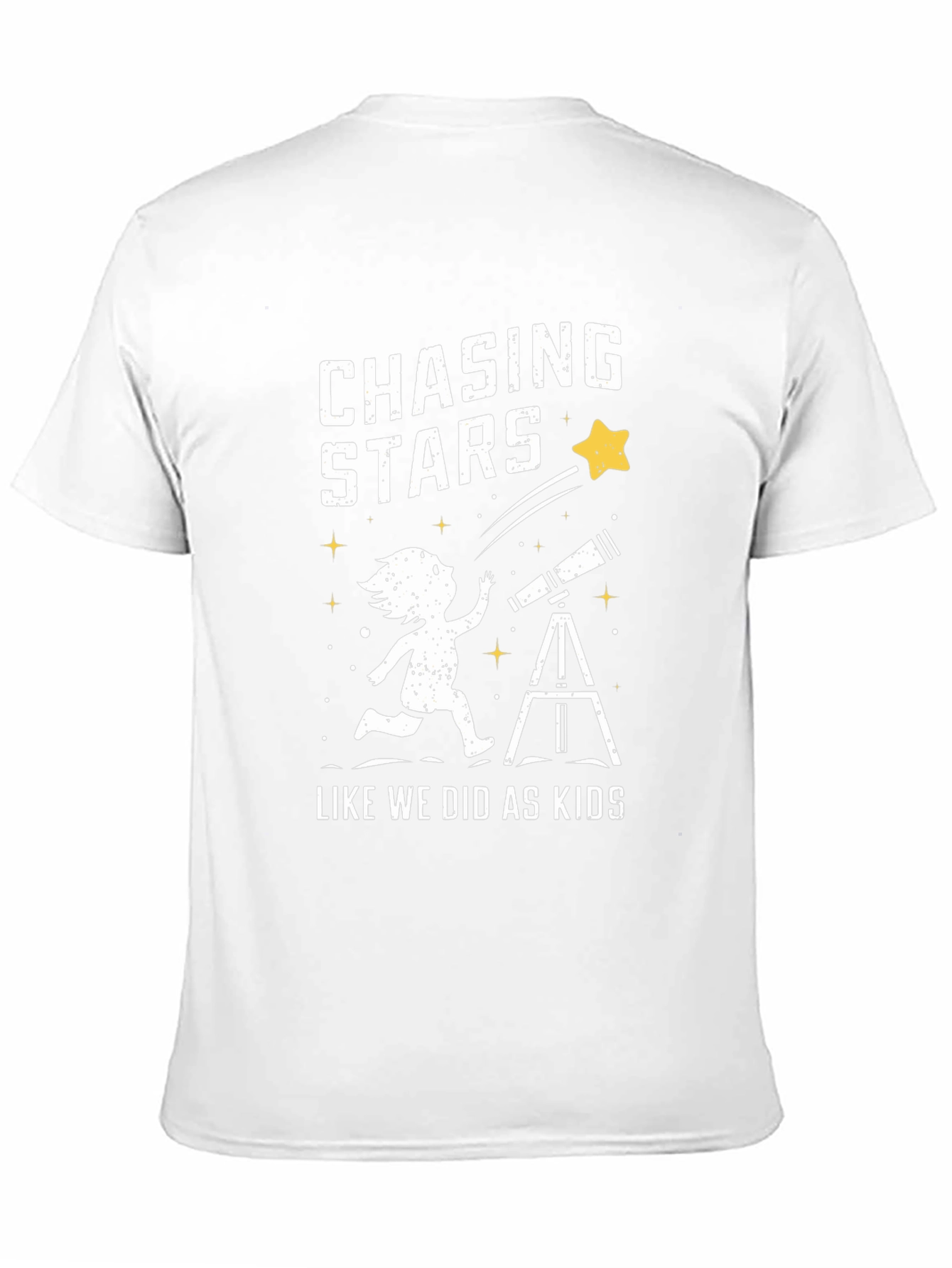 Chasing Stars Graphic Tee - Black Cotton T-Shirt