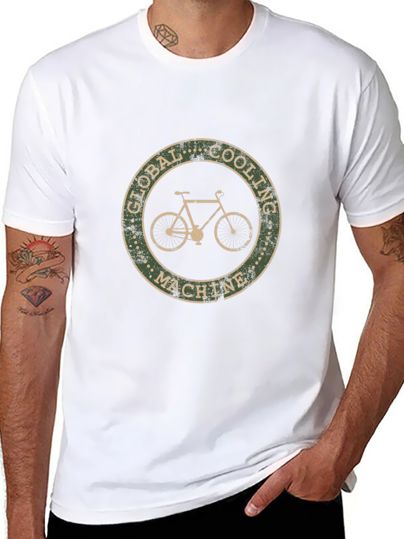 Global Cooling Machine Black T-Shirt