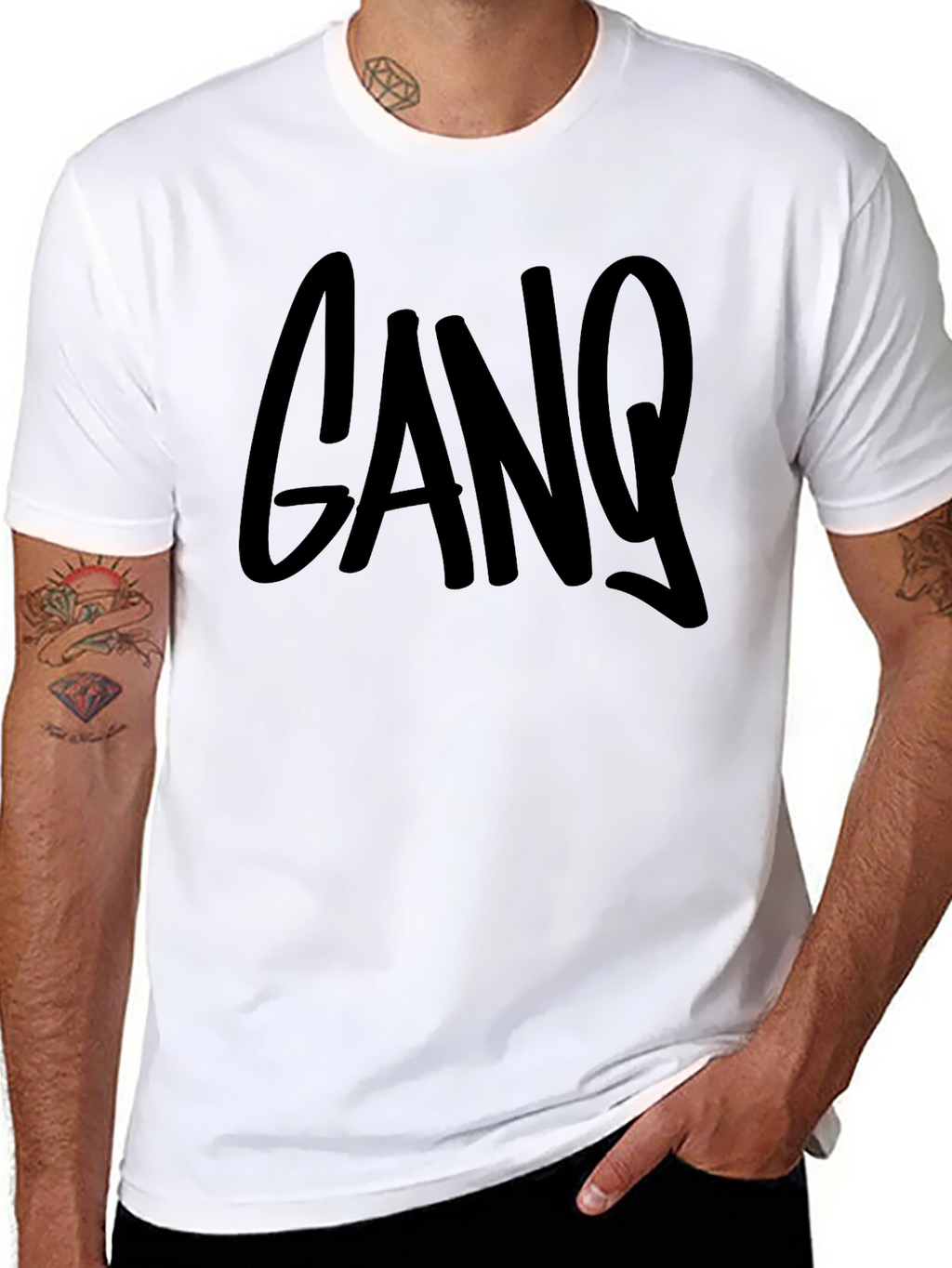 Black Gang Graphic Print Tee