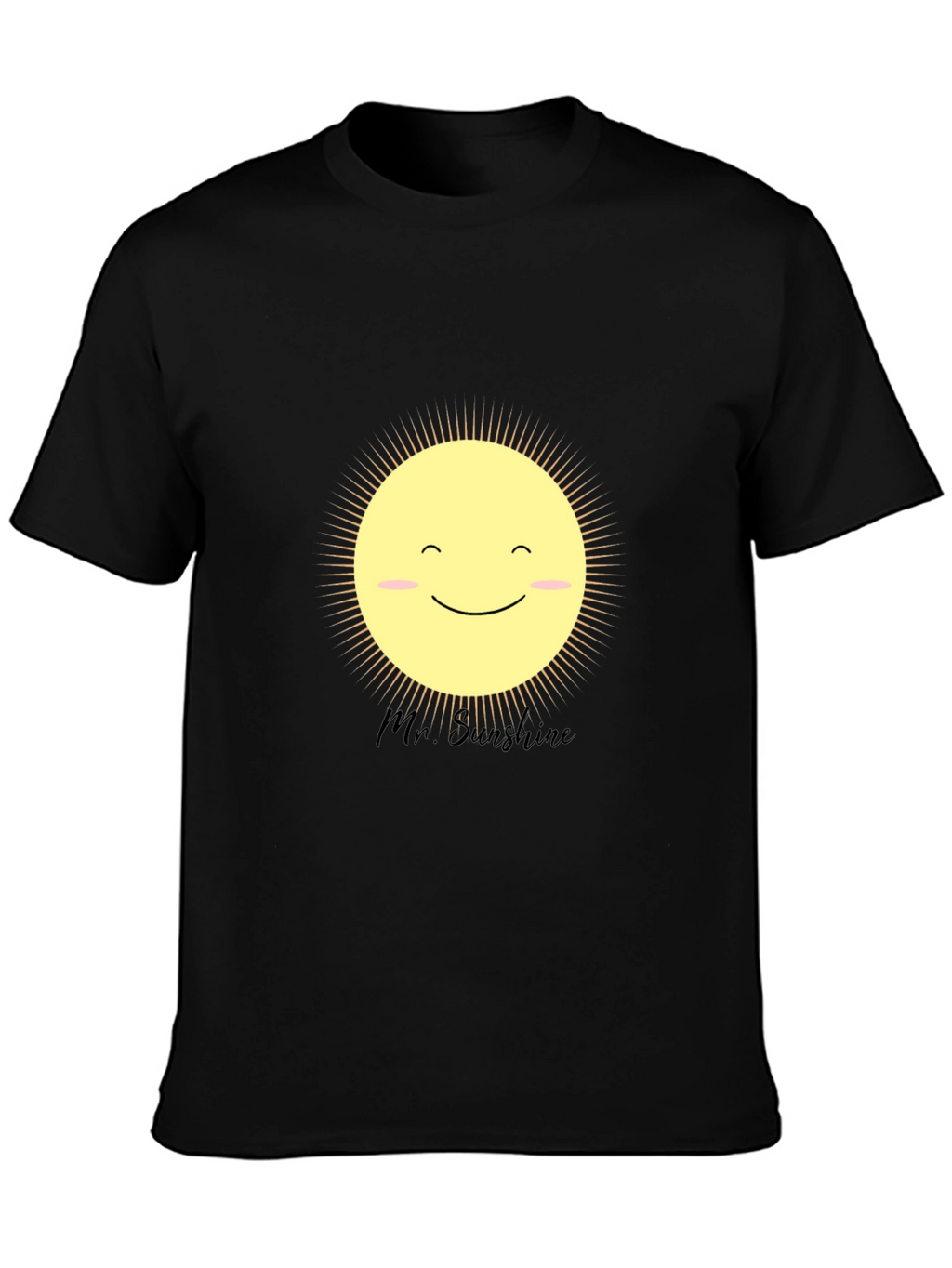 Mr. Sunshine Graphic Tee - Black Cotton T-Shirt