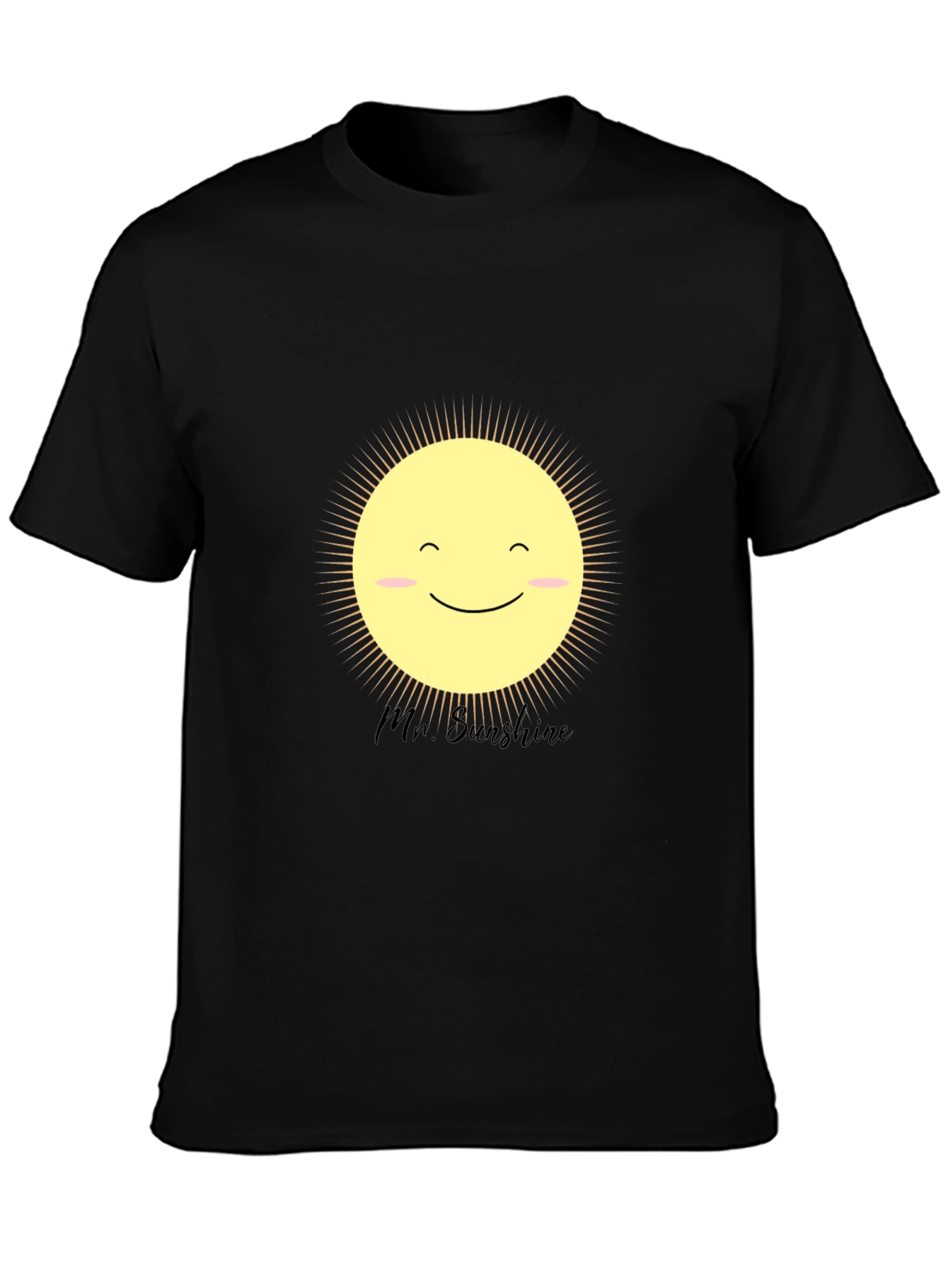 Mr. Sunshine Graphic Tee - Black Cotton T-Shirt
