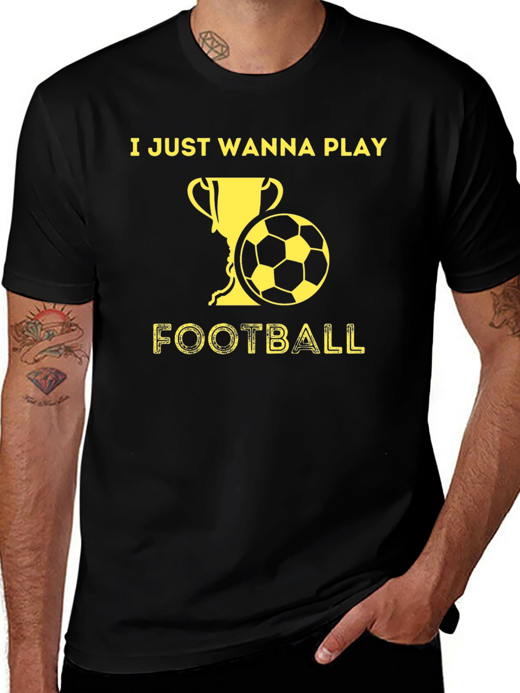 I Just Wanna Play Football Graphic T-Shirt