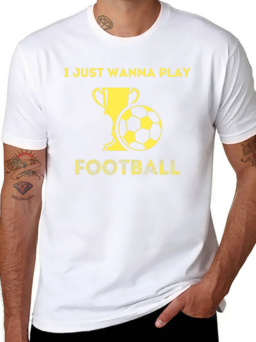 I Just Wanna Play Football Graphic T-Shirt
