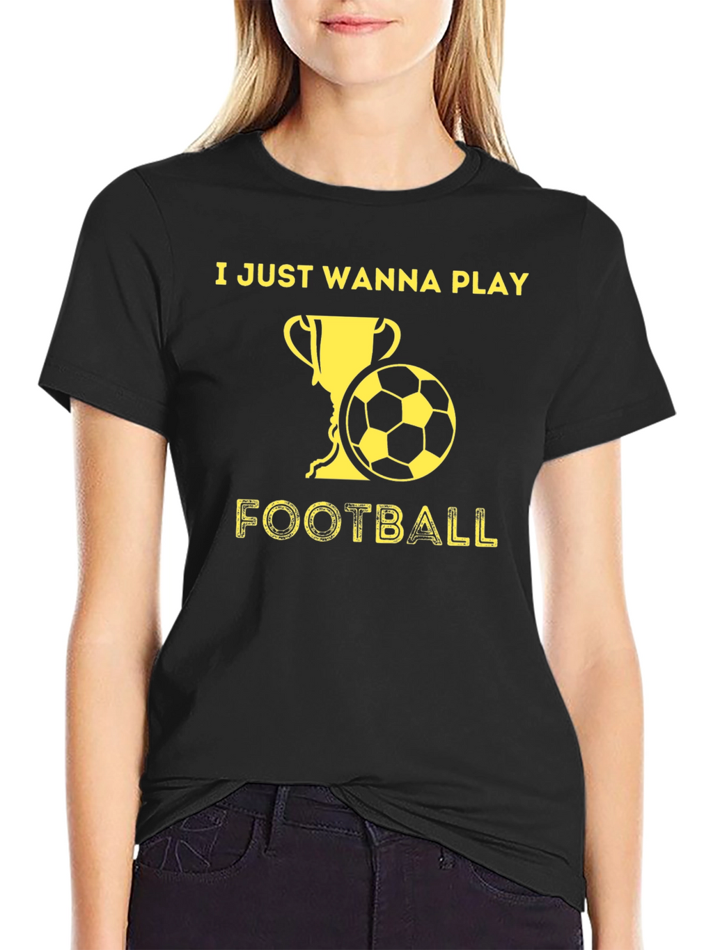 I Just Wanna Play Football Graphic T-Shirt