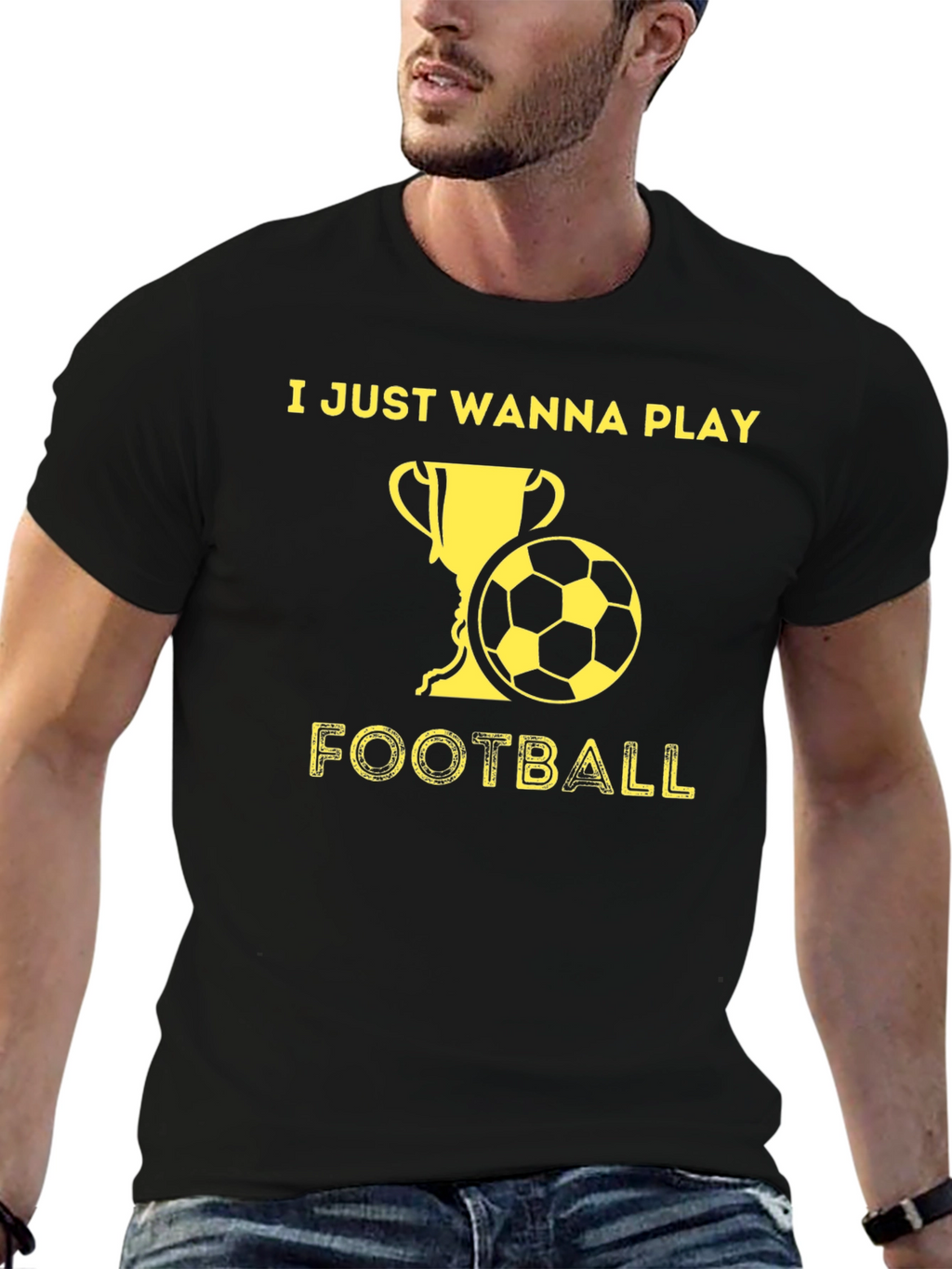 I Just Wanna Play Football Graphic T-Shirt