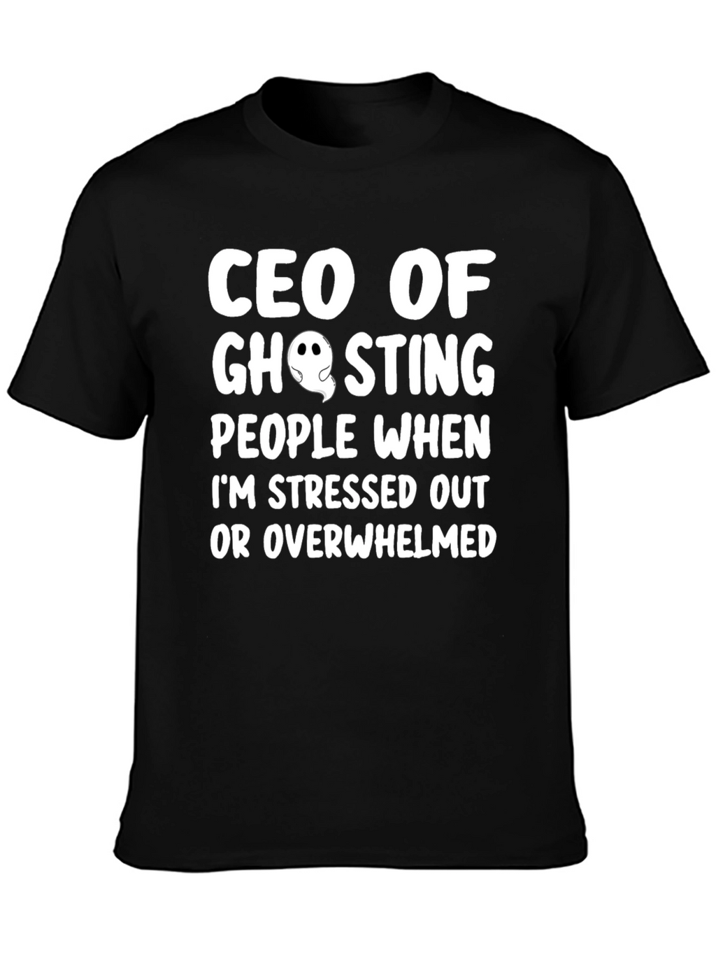 CEO of Ghosting Graphic Tee - Black Cotton Blend