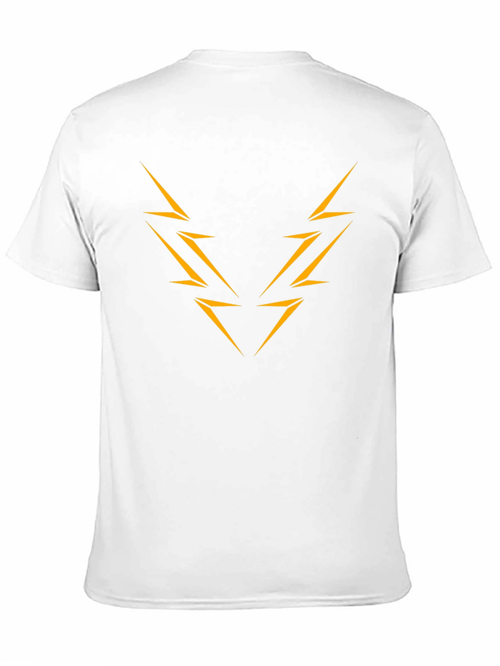 Black T-Shirt with Abstract Lightning Bolt Design