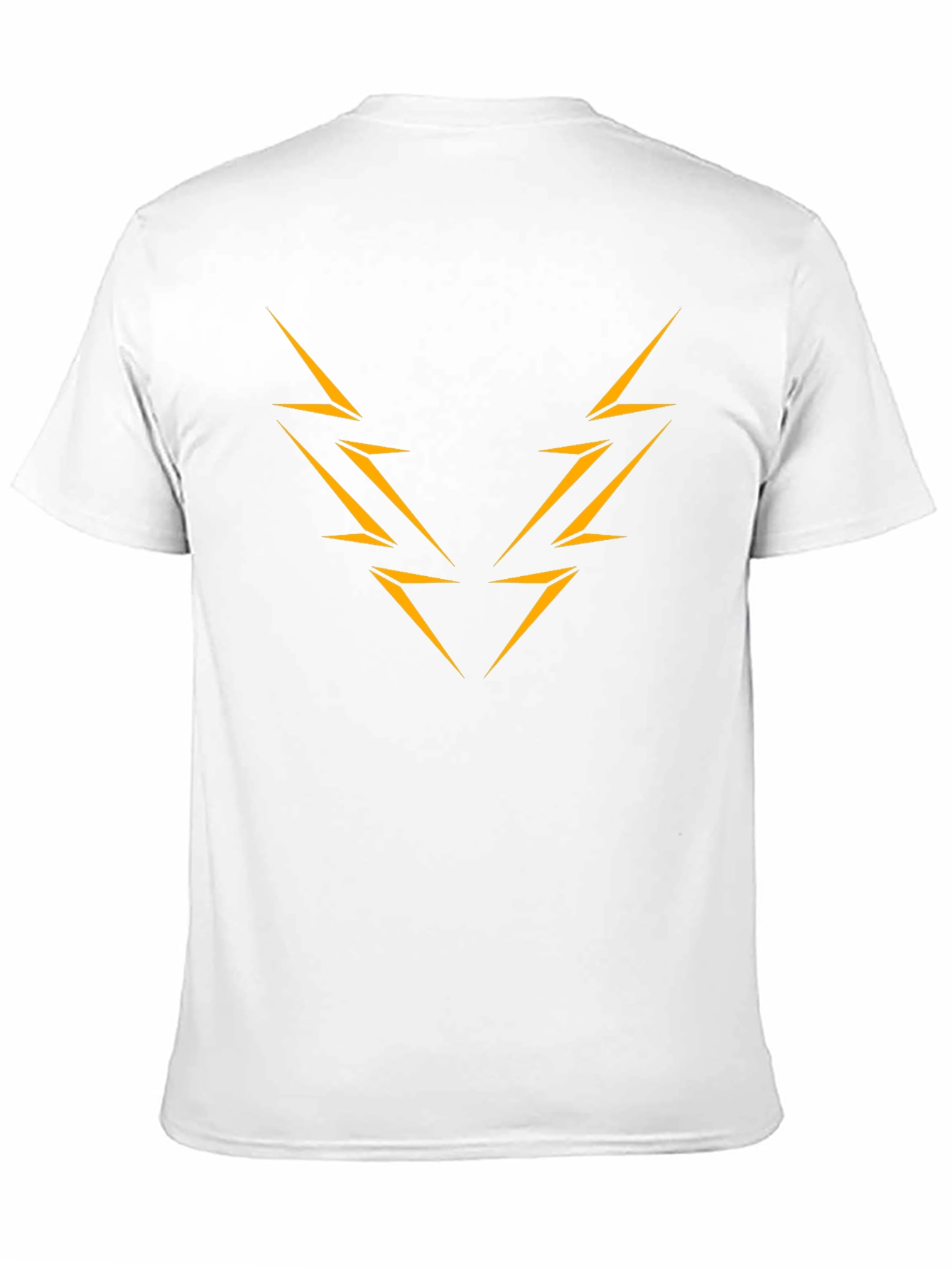 Black T-Shirt with Abstract Lightning Bolt Design