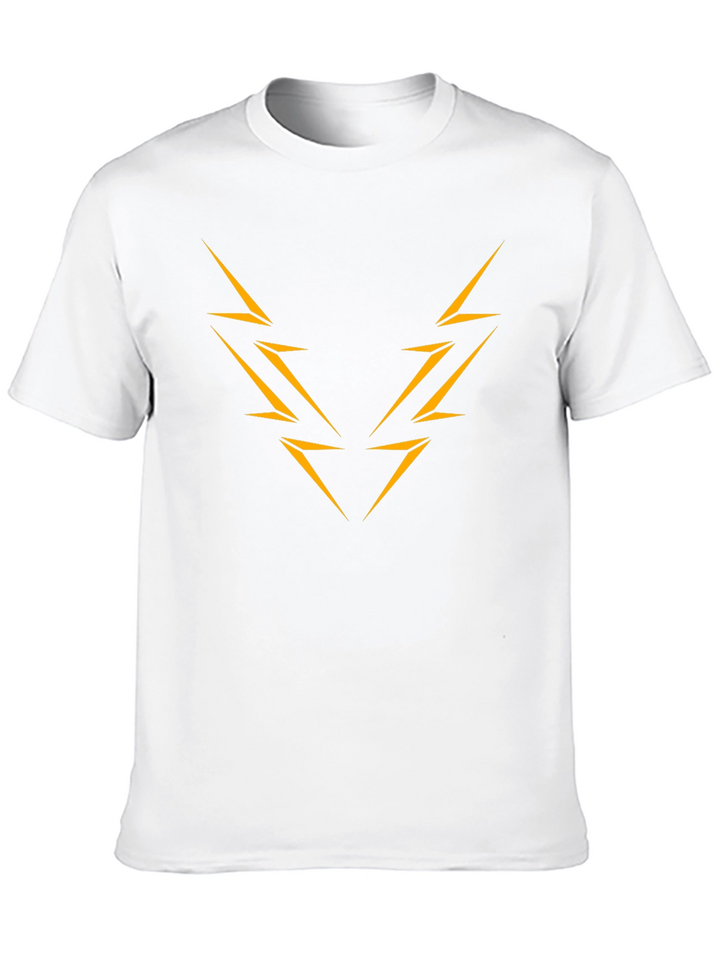 Black T-Shirt with Abstract Lightning Bolt Design