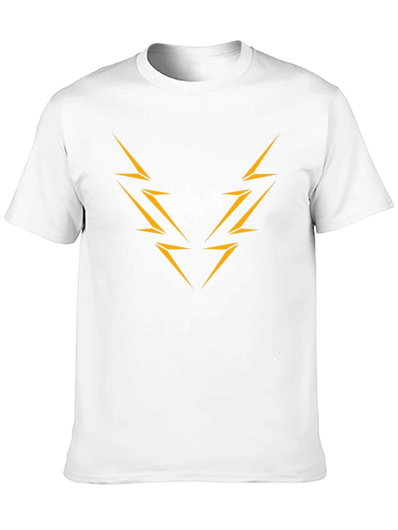 Black T-Shirt with Abstract Lightning Bolt Design