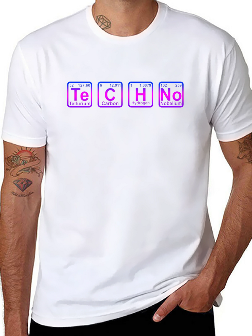 TECHNO Periodic Elements Graphic T-Shirt