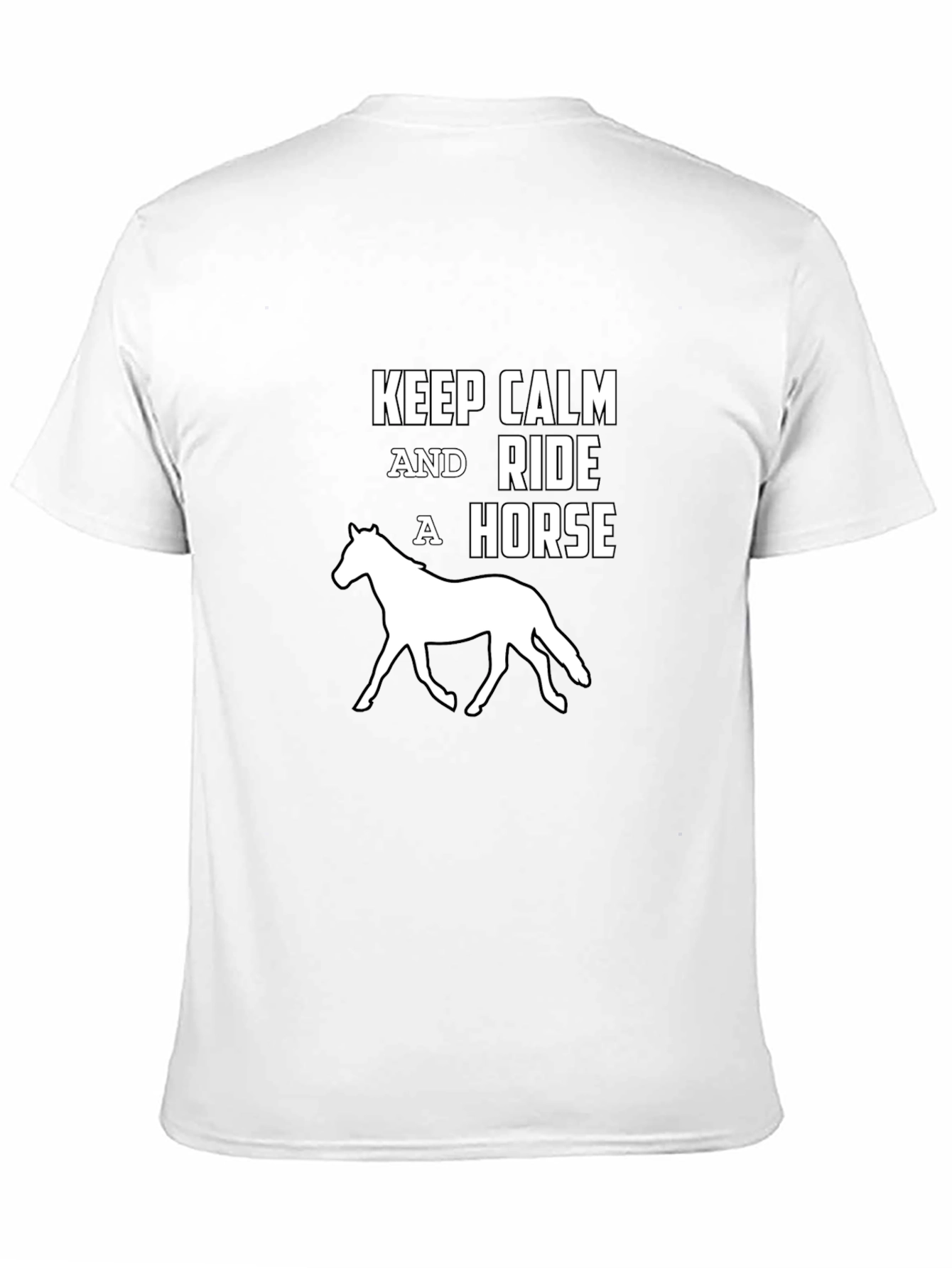 Keep Calm Ride Horse Black T-Shirt