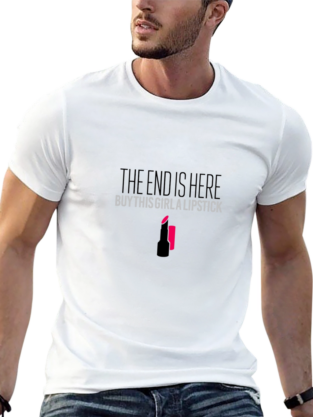 The End is Here Lipstick Graphic T-Shirt