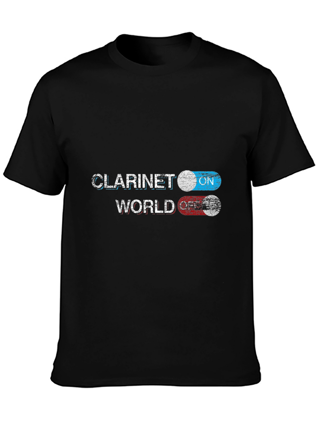 Clarinet World On/Off T-Shirt - Musician Novelty Tee