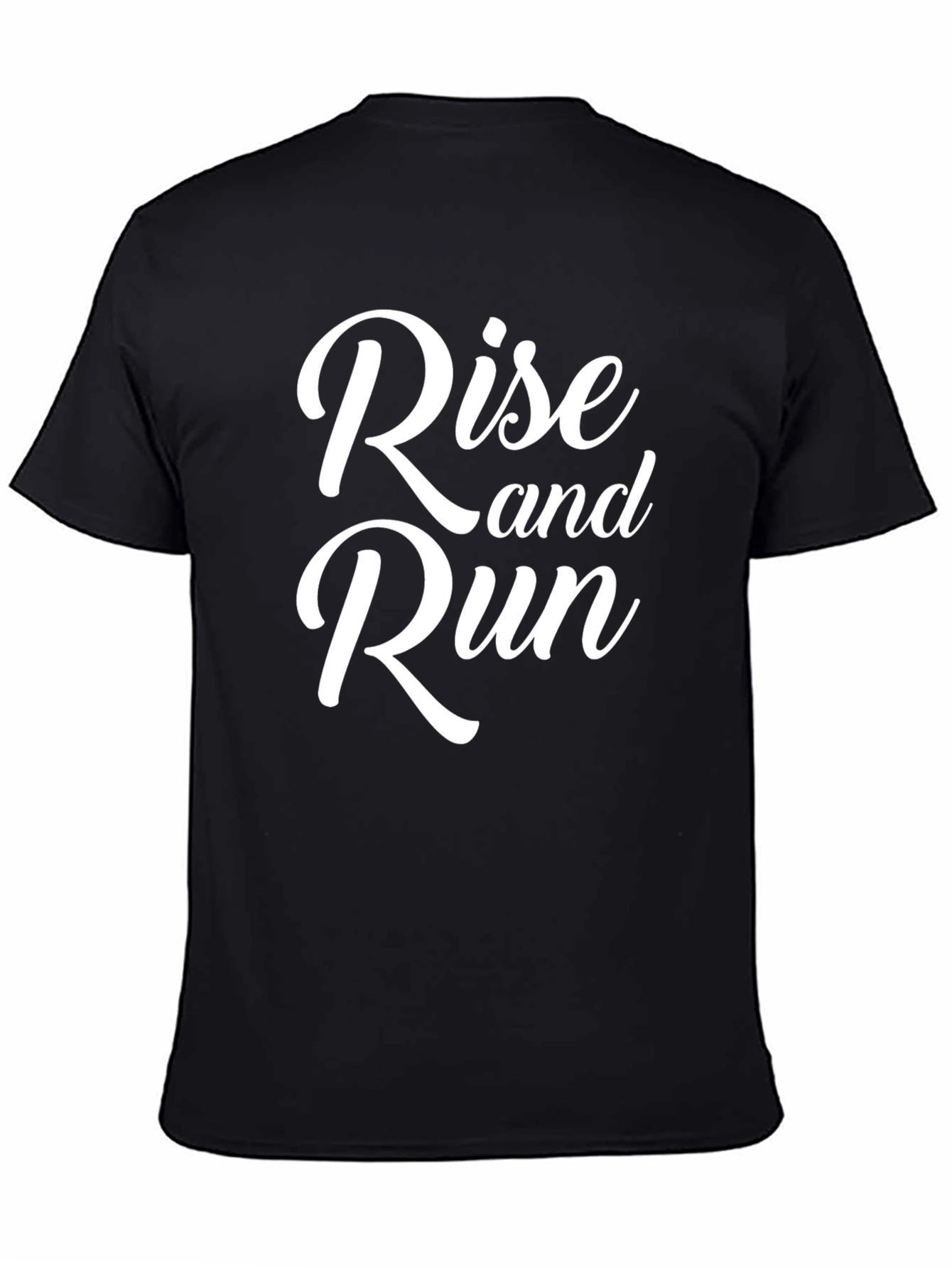 Rise and Run Black Graphic Tee