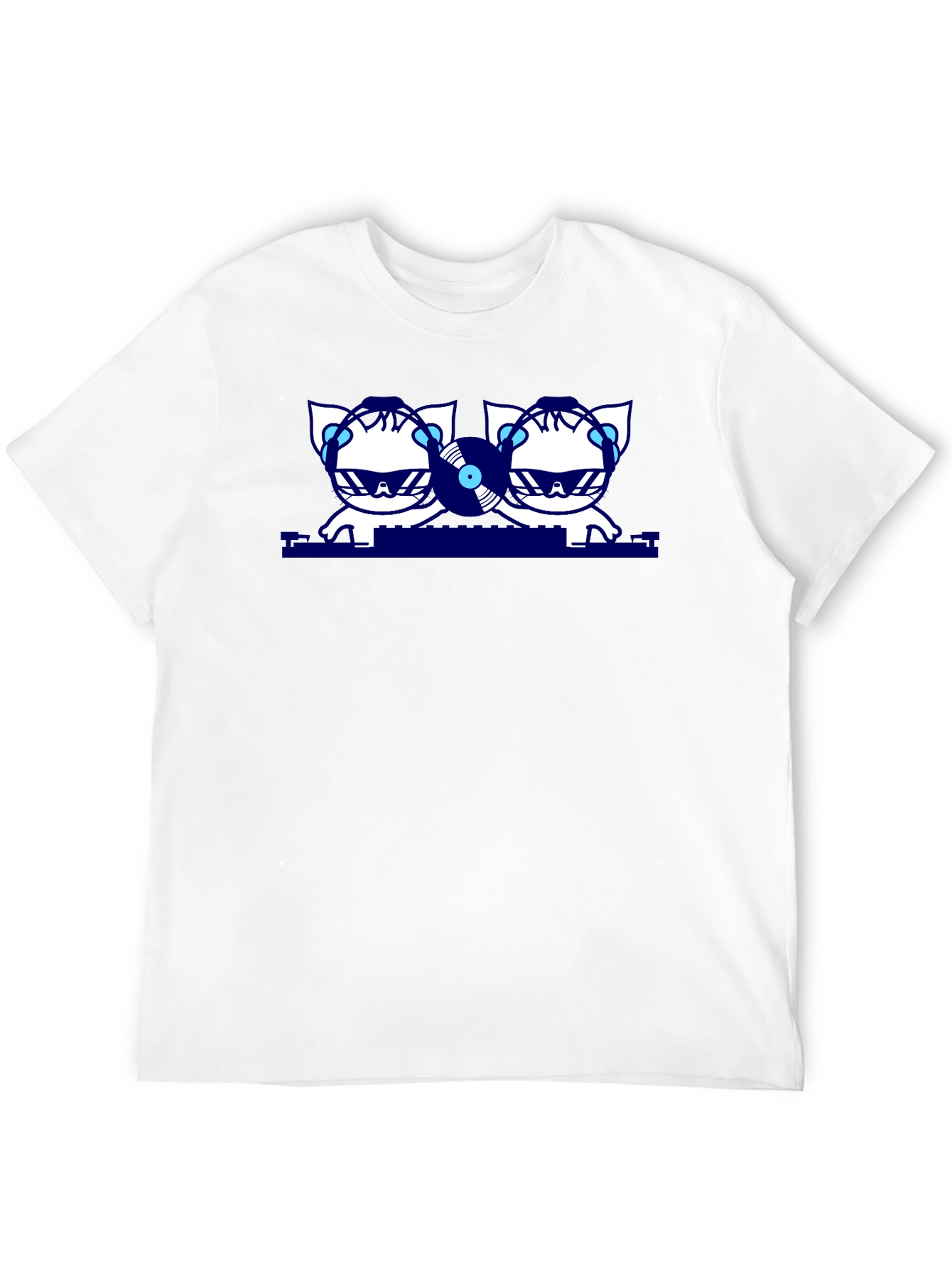 DJ Cats Graphic T-Shirt - Black