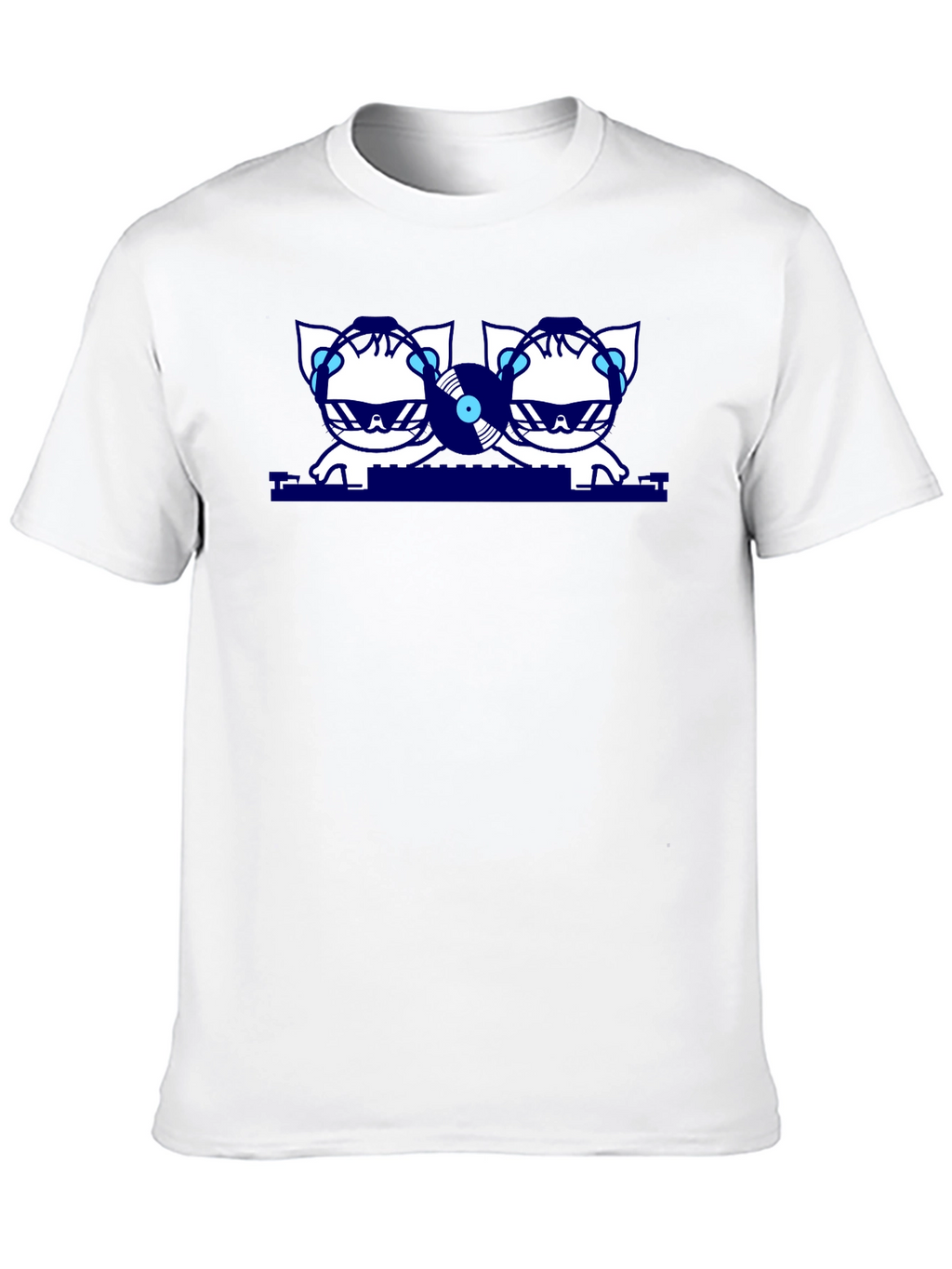 DJ Cats Graphic T-Shirt - Black