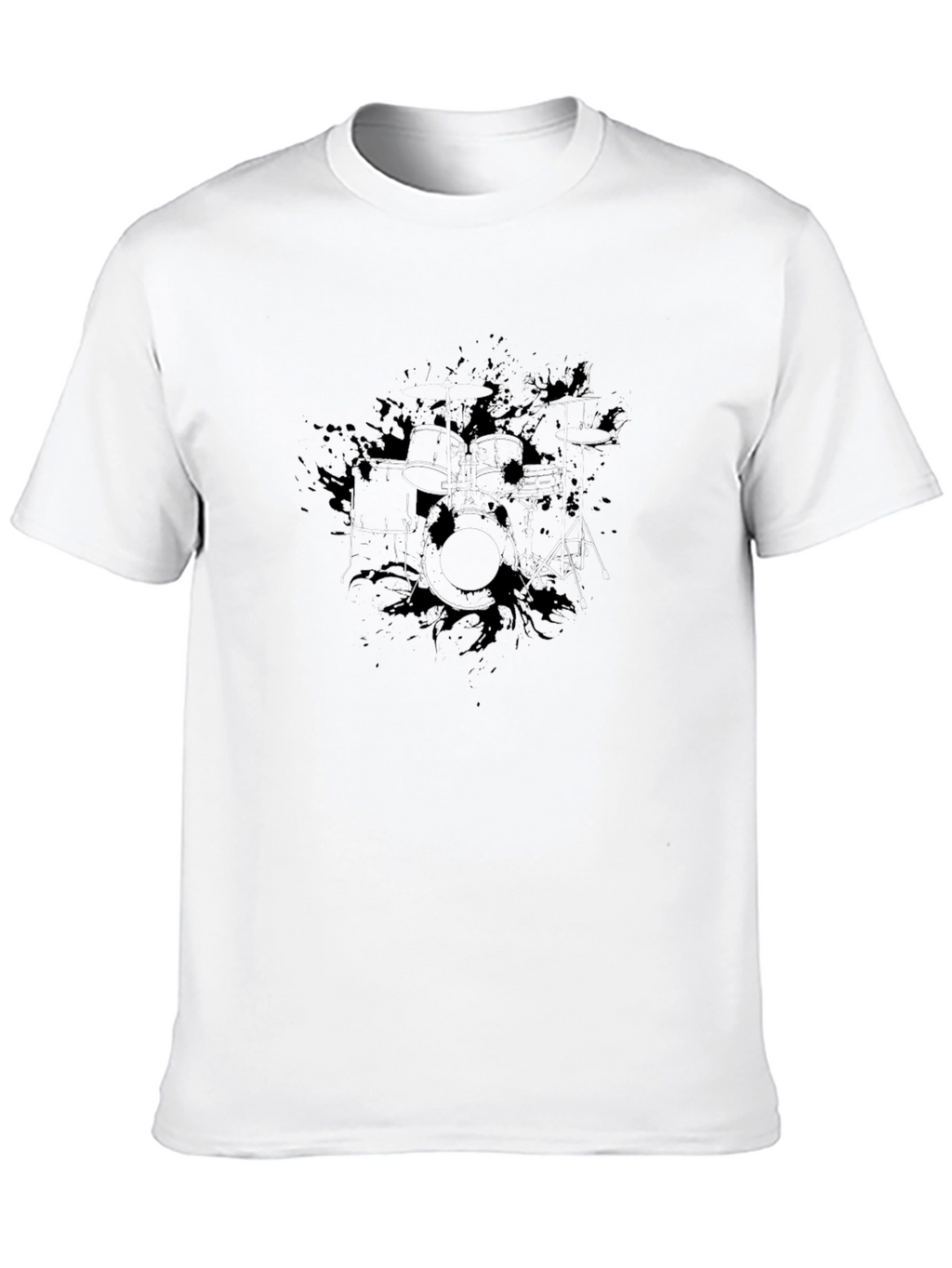 Mens Black Graphic Tee - Abstract Design