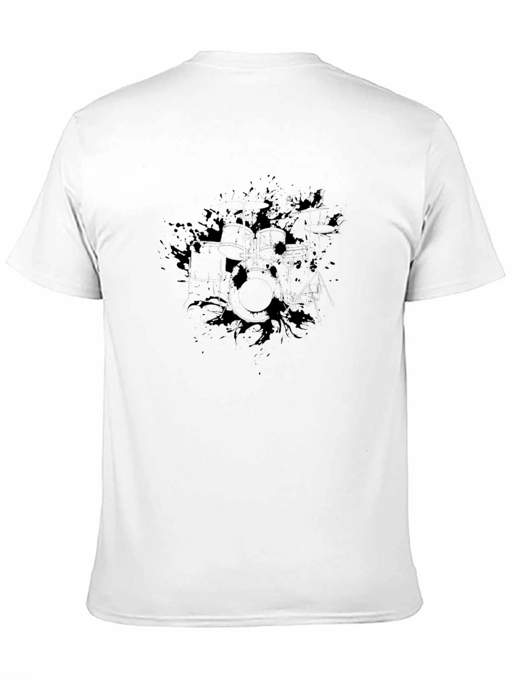 Mens Black Graphic Tee - Abstract Design