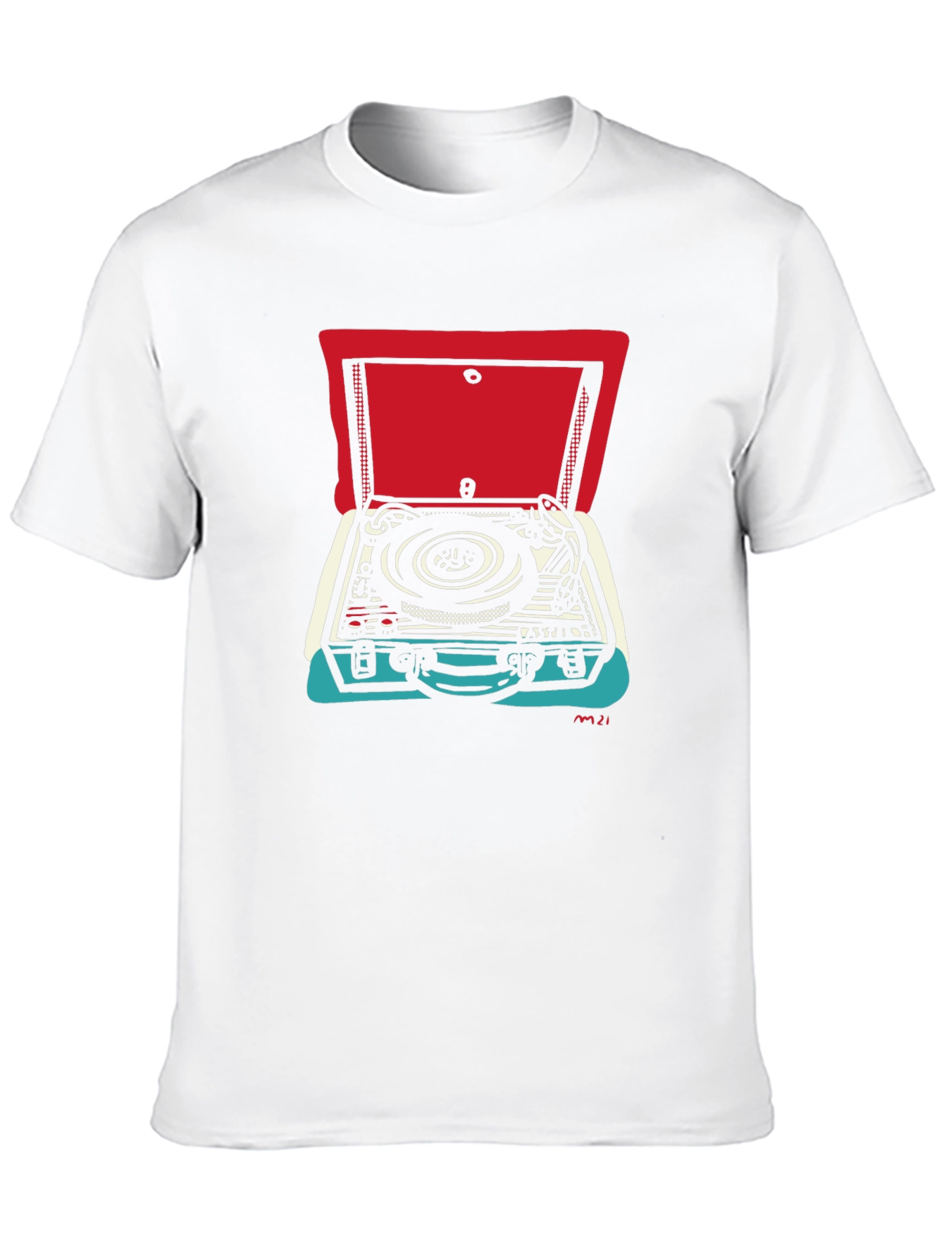Retro Record Player Graphic Tee - Cool Music Lover Shirt