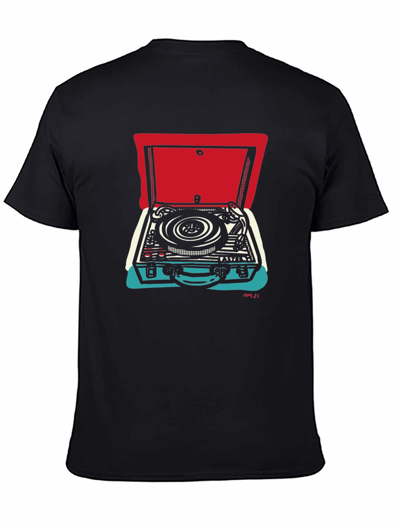 Retro Record Player Graphic Tee - Cool Music Lover Shirt