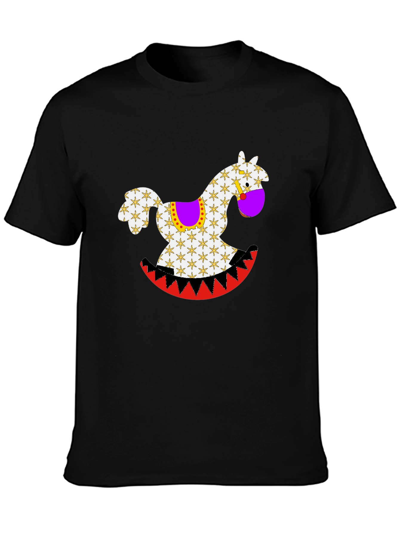Rocking Horse Graphic Tee - Black Casual Shirt