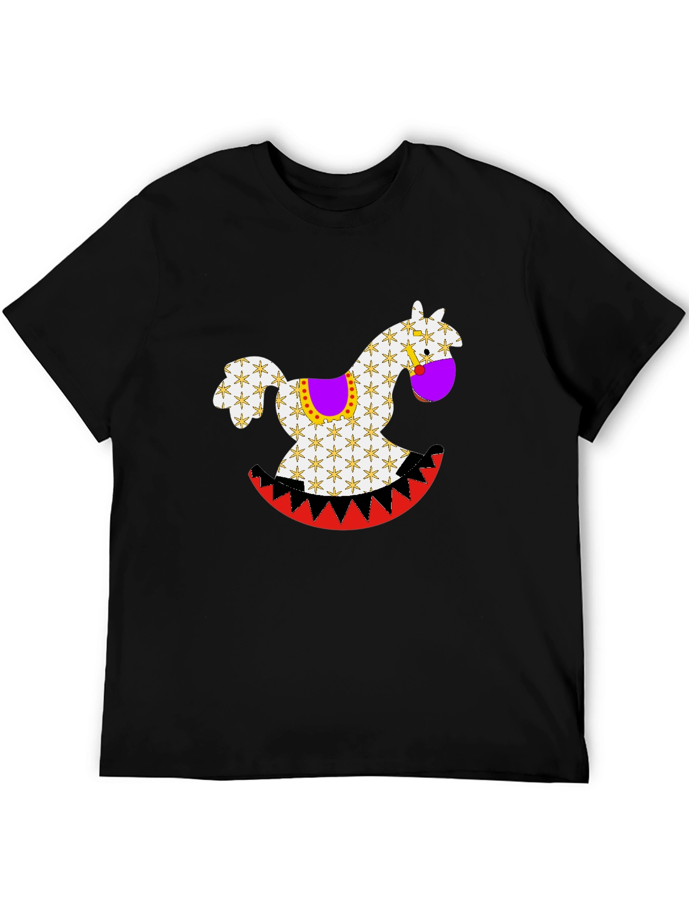 Rocking Horse Graphic Tee - Black Casual Shirt