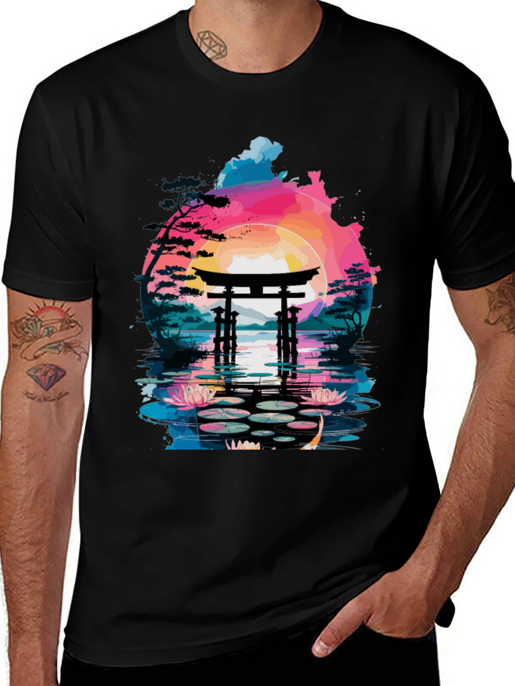 Japanese Torii Gate T-Shirt - Artistic Design