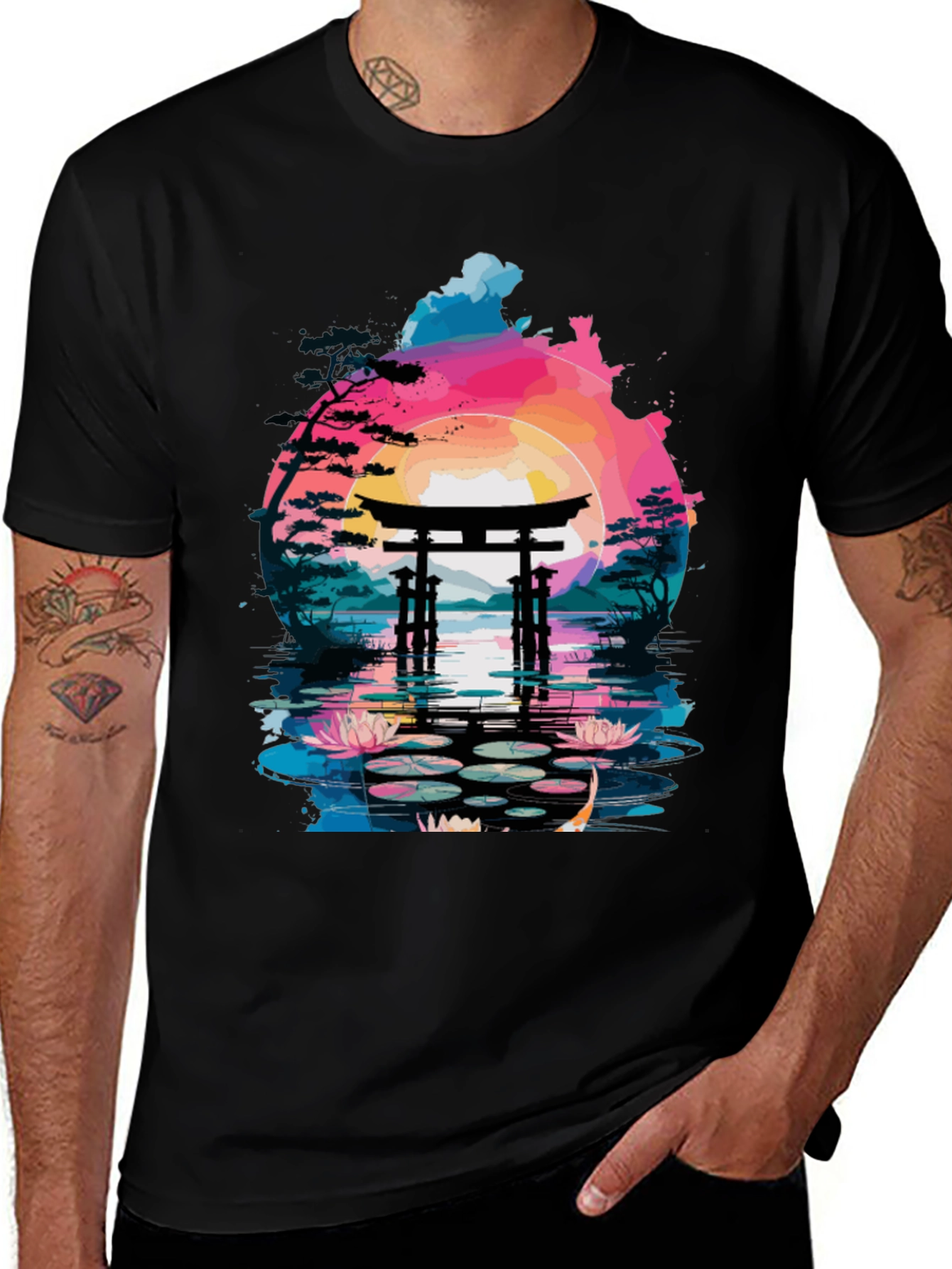 Japanese Torii Gate T-Shirt - Artistic Design