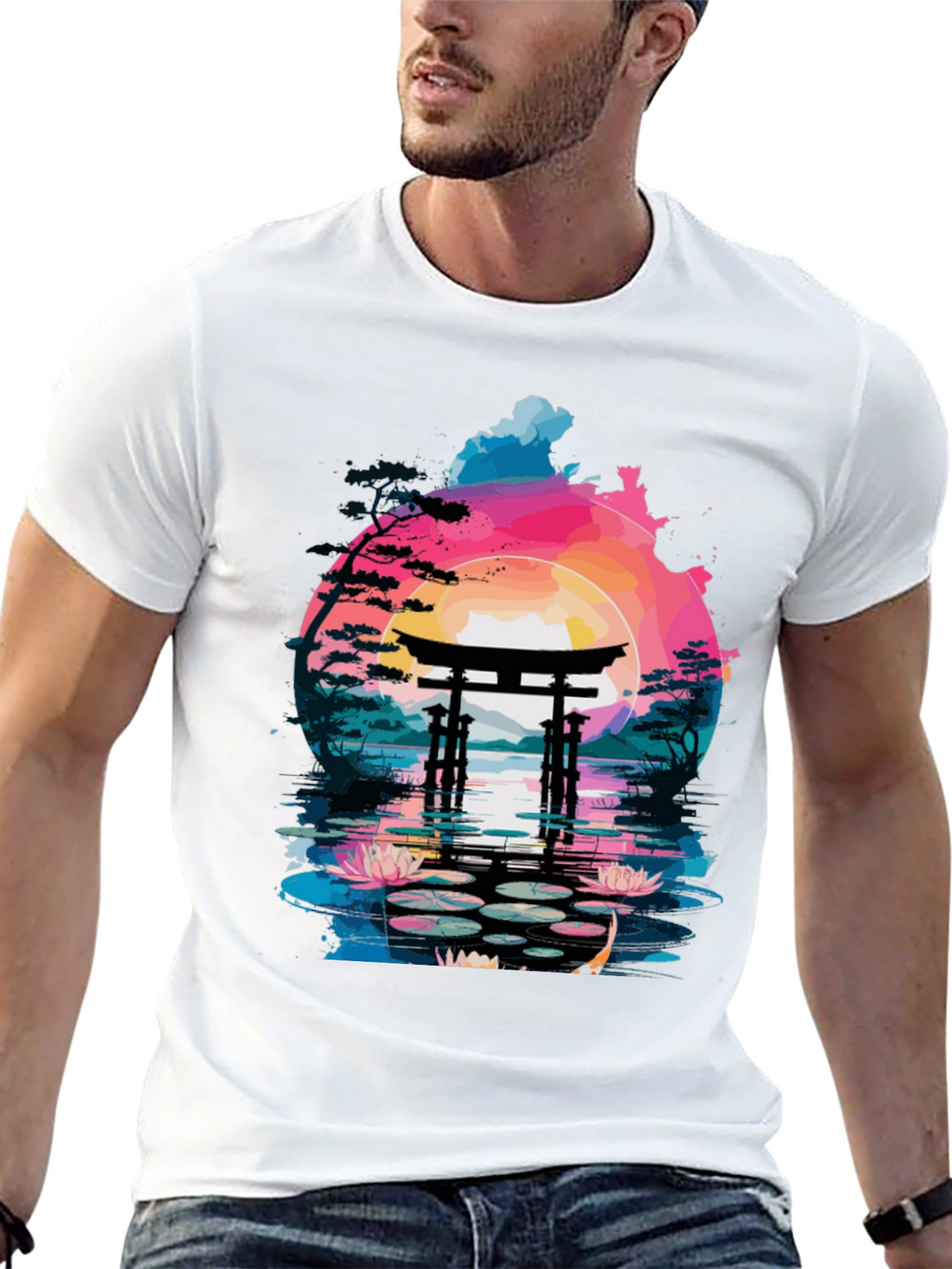 Japanese Torii Gate T-Shirt - Artistic Design