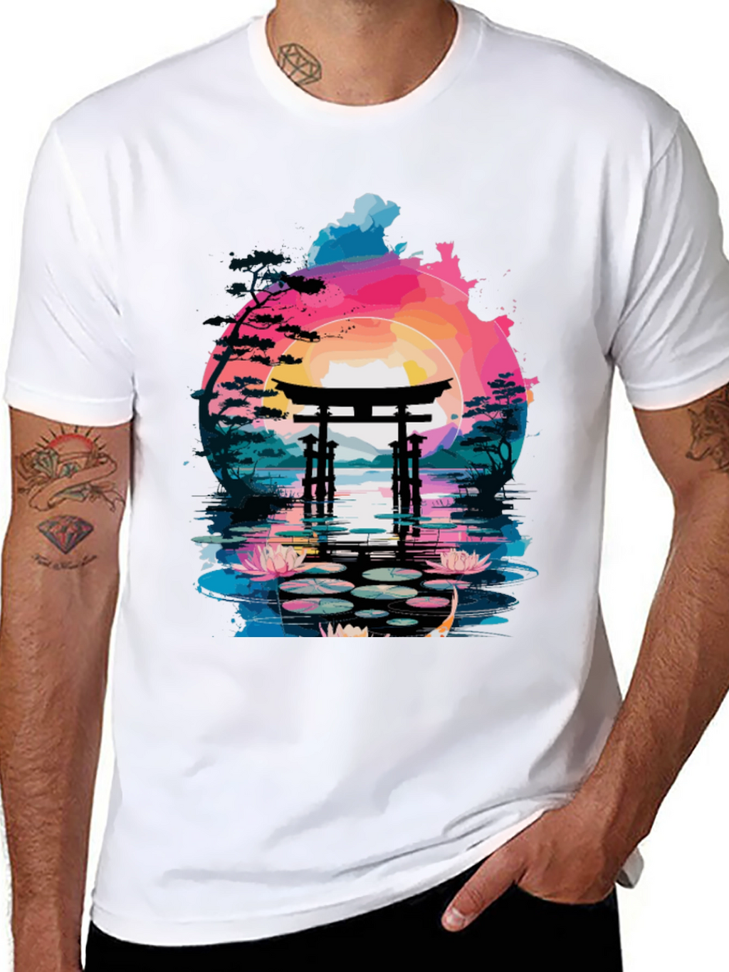 Japanese Torii Gate T-Shirt - Artistic Design