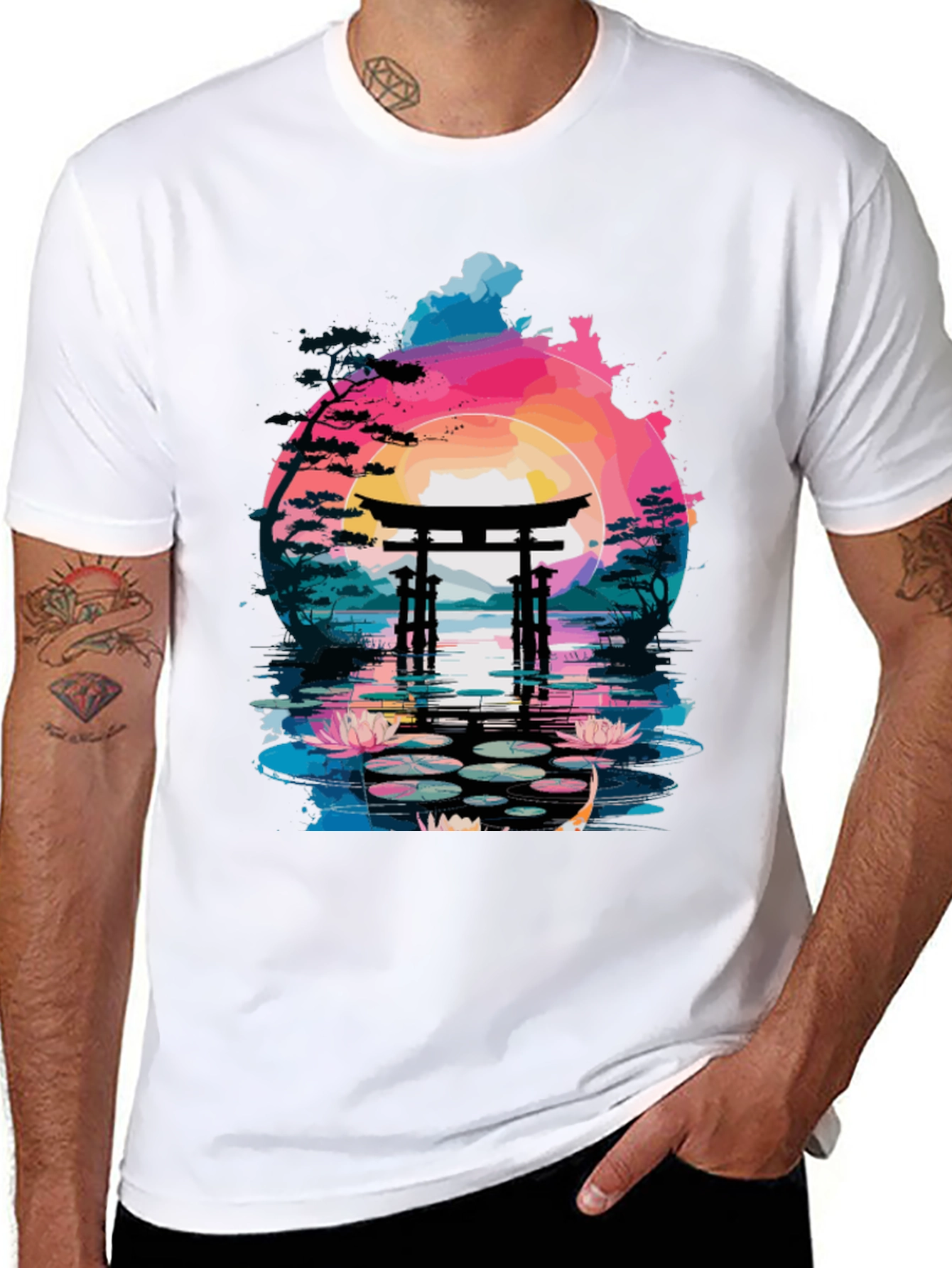 Japanese Torii Gate T-Shirt - Artistic Design