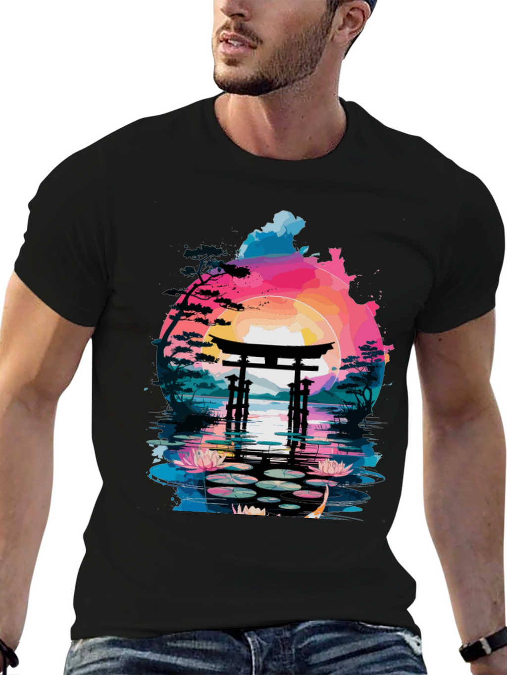 Japanese Torii Gate T-Shirt - Artistic Design