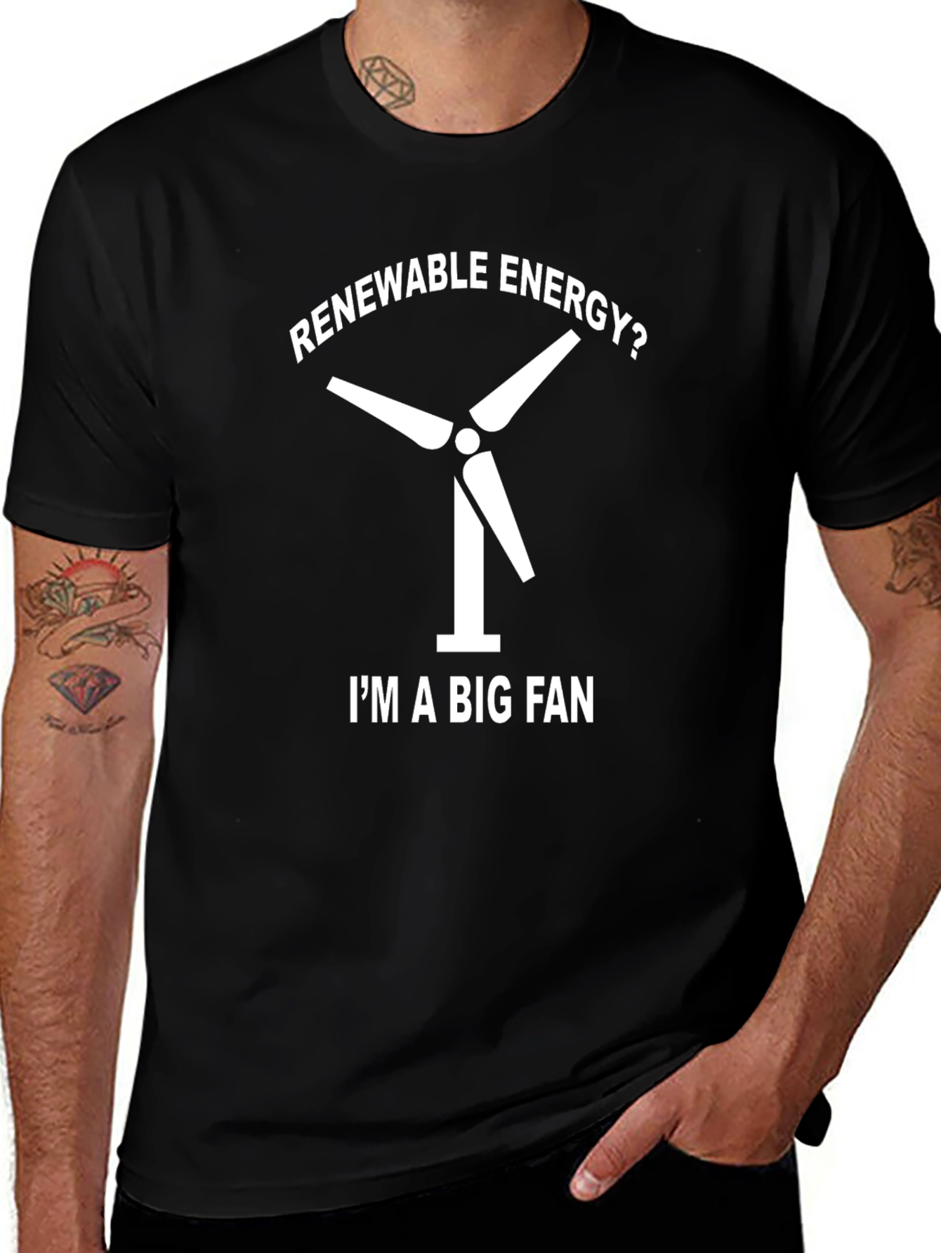 Renewable Energy T-Shirt - Im a Big Fan Eco Tee