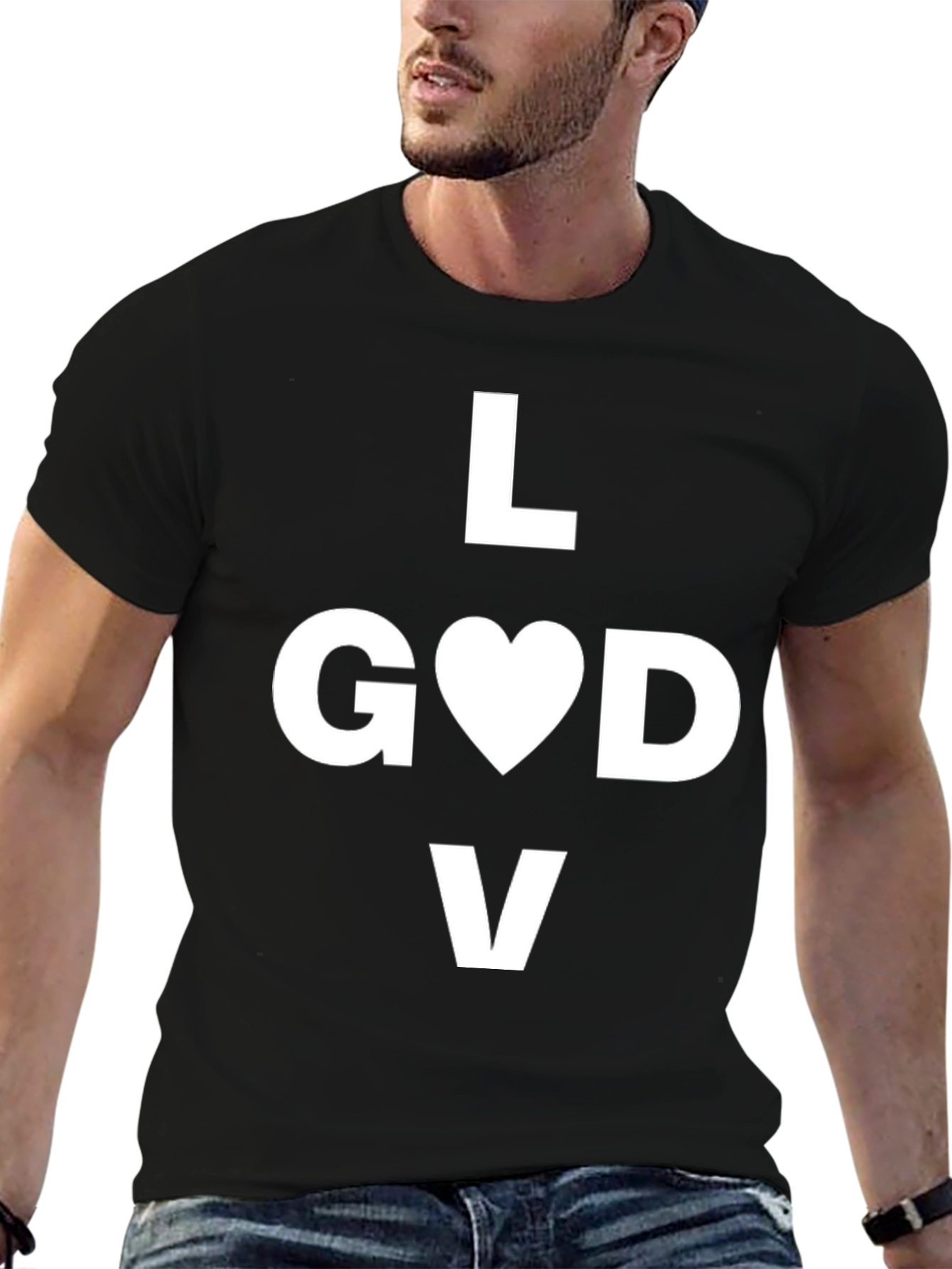 Love God T-Shirt - Black Graphic Tee
