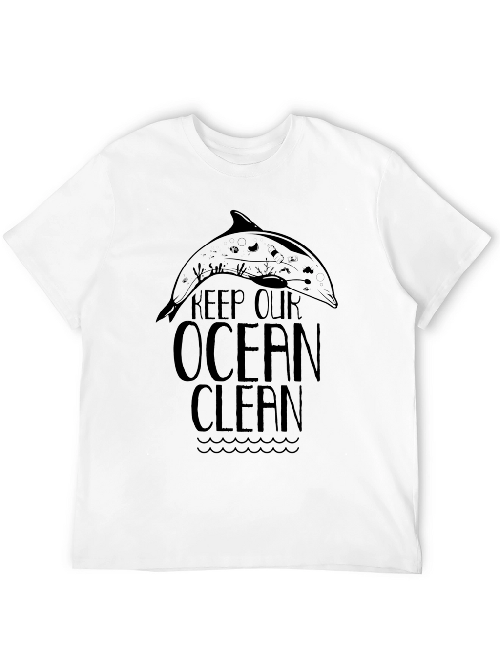 Keep Our Ocean Clean Black T-Shirt