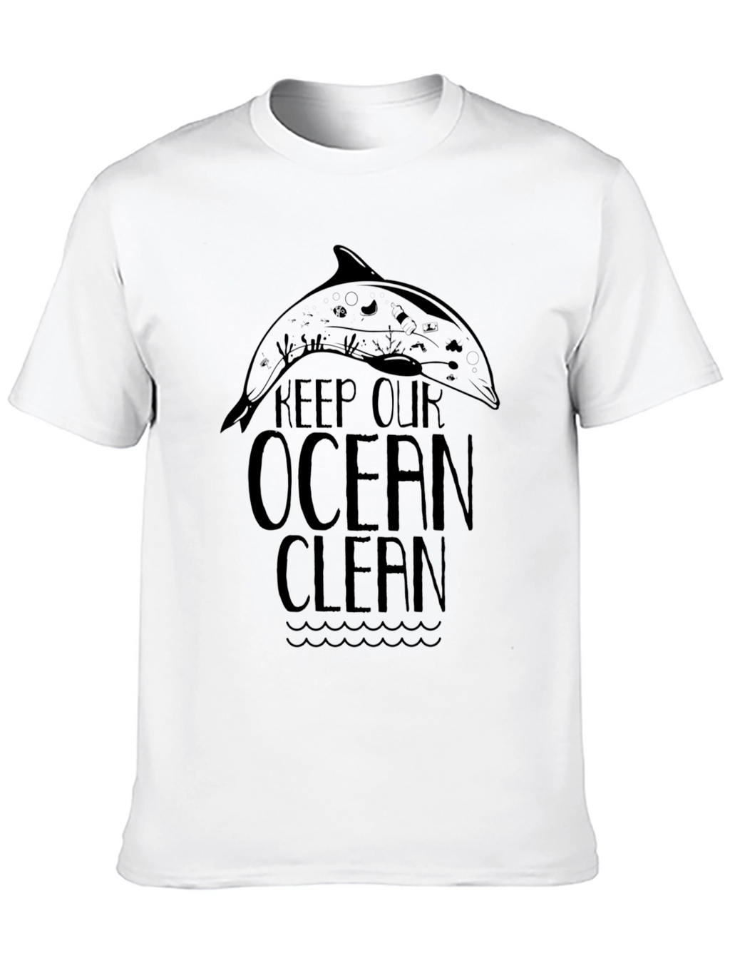 Keep Our Ocean Clean Black T-Shirt