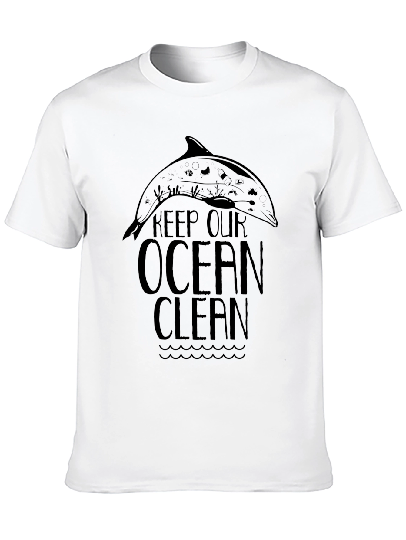 Keep Our Ocean Clean Black T-Shirt