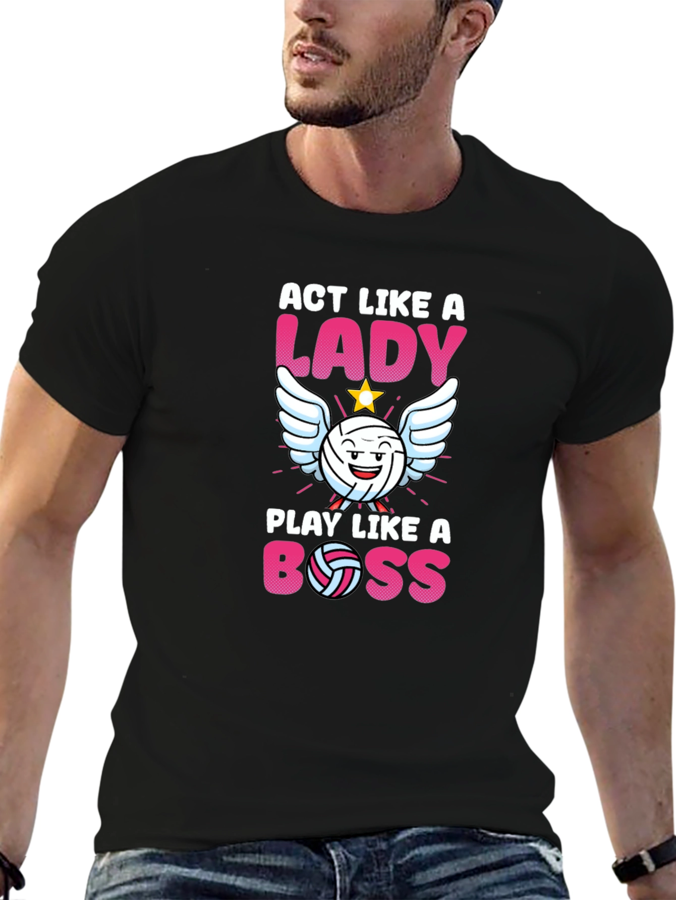 Act Like A Lady Play Like A Boss Volleyball T-Shirt