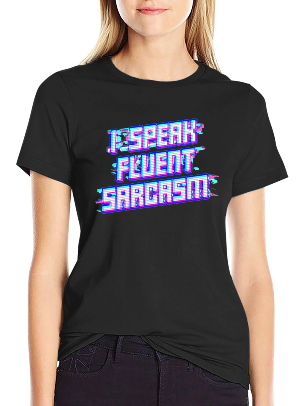 I Speak Fluent Sarcasm Black T-Shirt