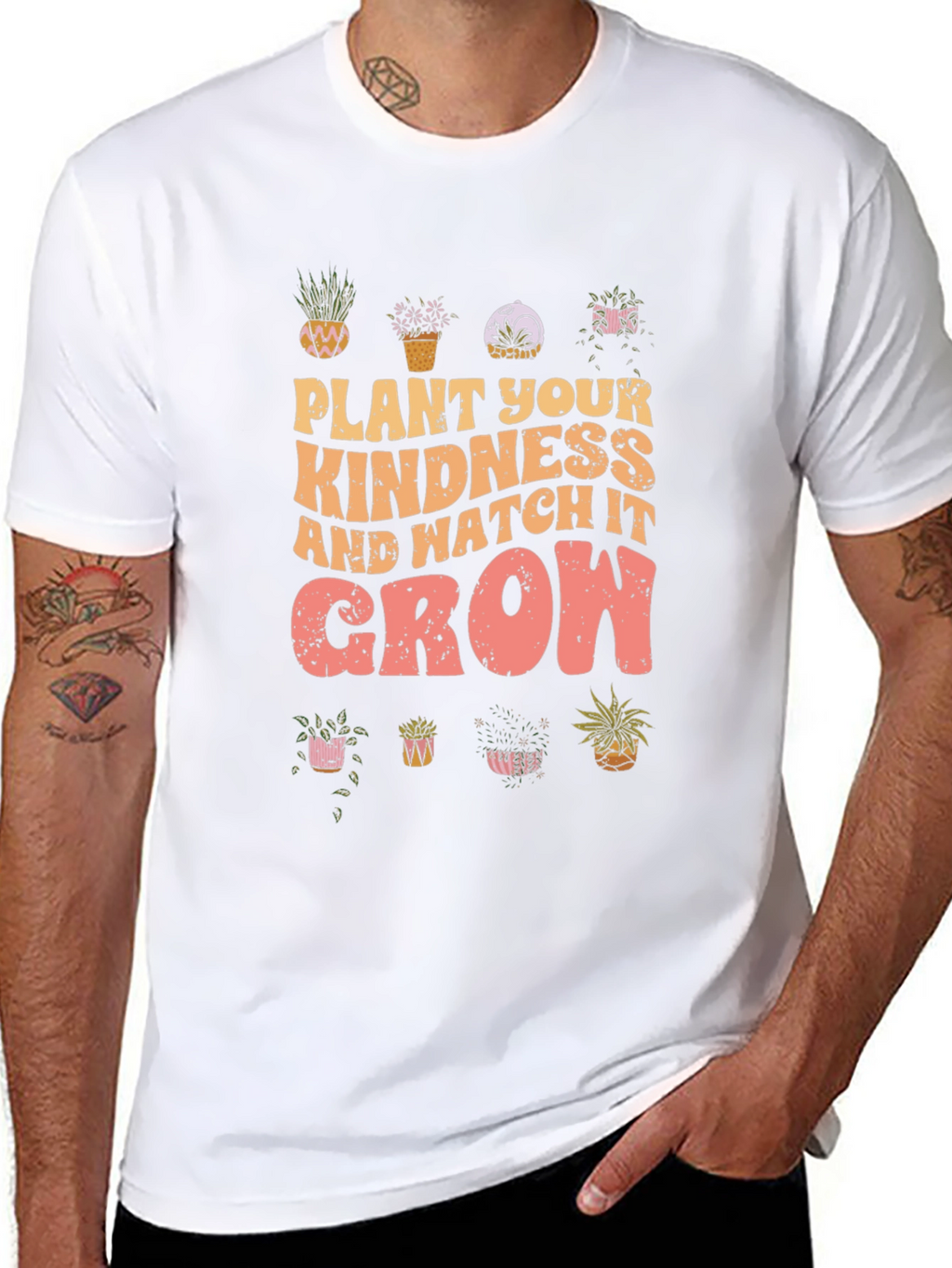 Plant Kindness Graphic T-Shirt - Unisex Black Tee