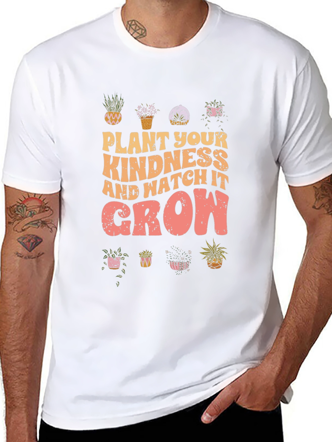 Plant Kindness Graphic T-Shirt - Unisex Black Tee