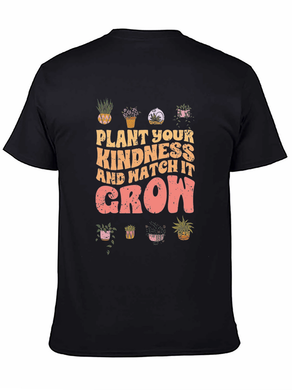 Plant Kindness Graphic T-Shirt - Unisex Black Tee