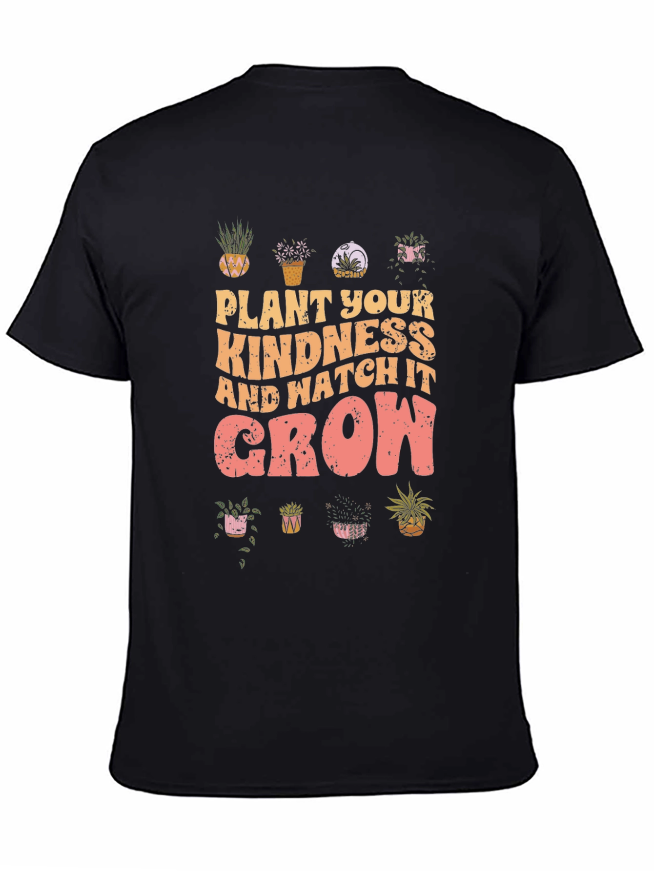Plant Kindness Graphic T-Shirt - Unisex Black Tee